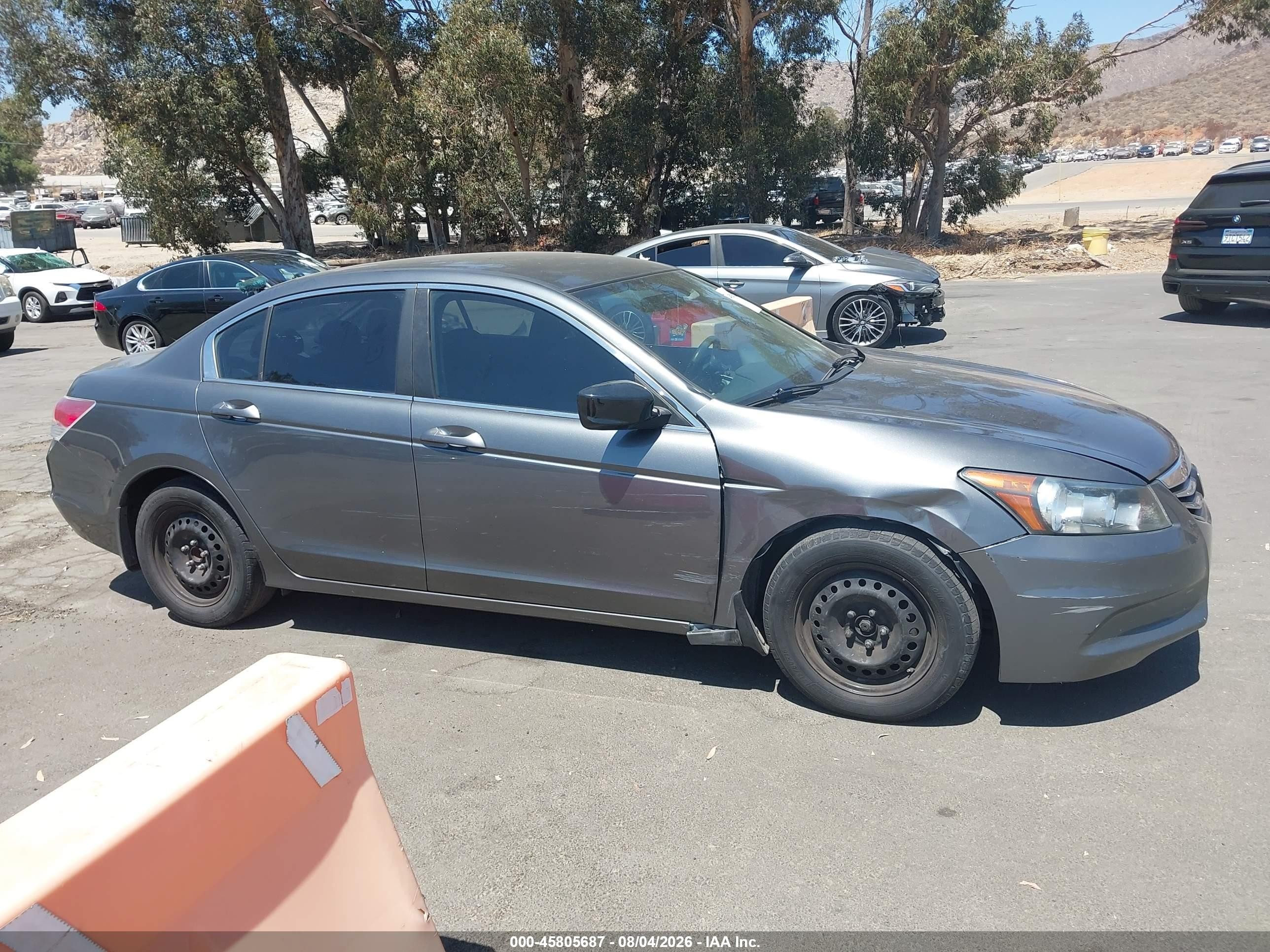 2012 Honda Accord Sdn Lx Gray vin: 1HGCP2F38CA065653