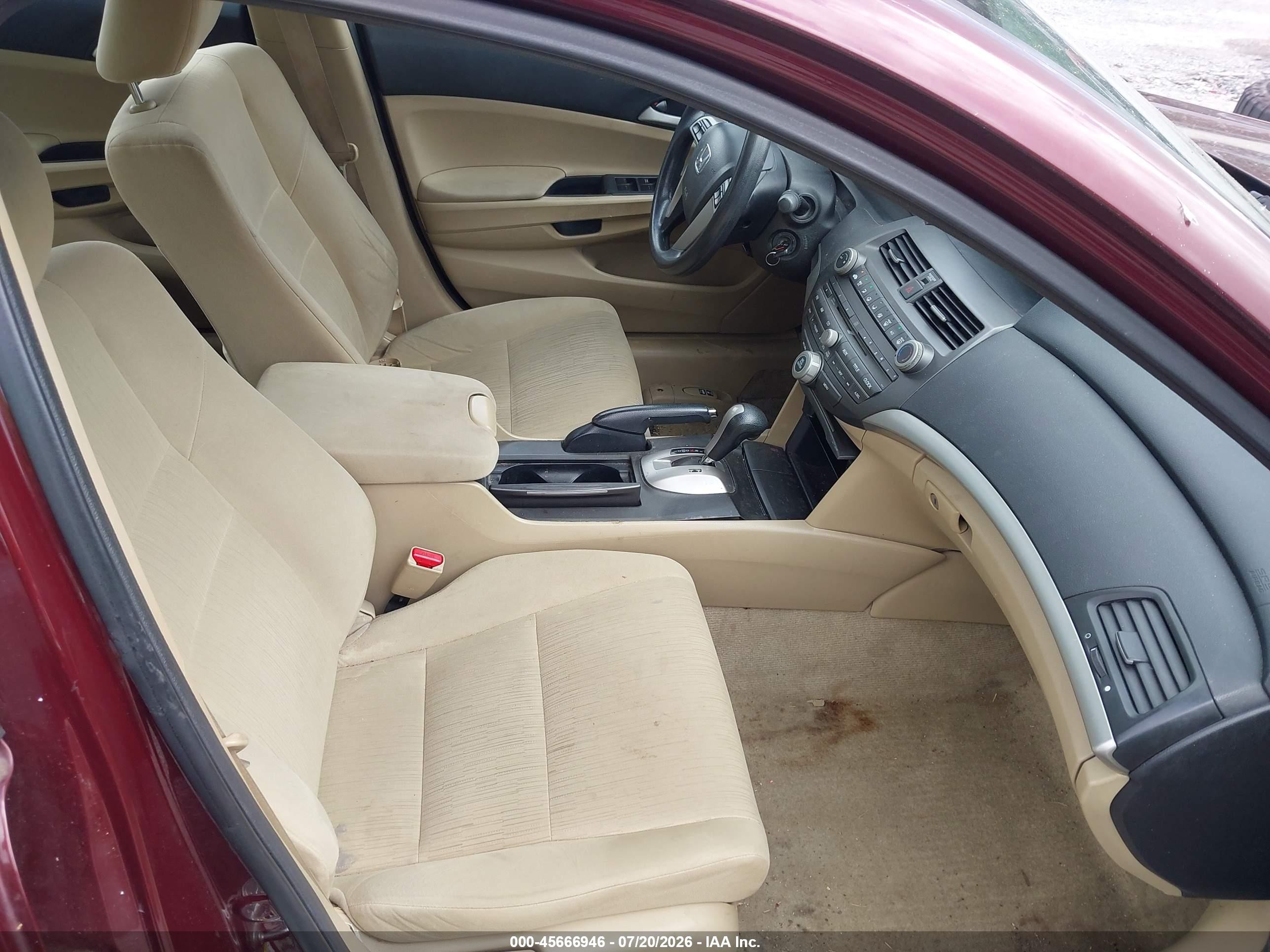 2012 Honda Accord 2.4 Lx Maroon vin: 1HGCP2F38CA067208