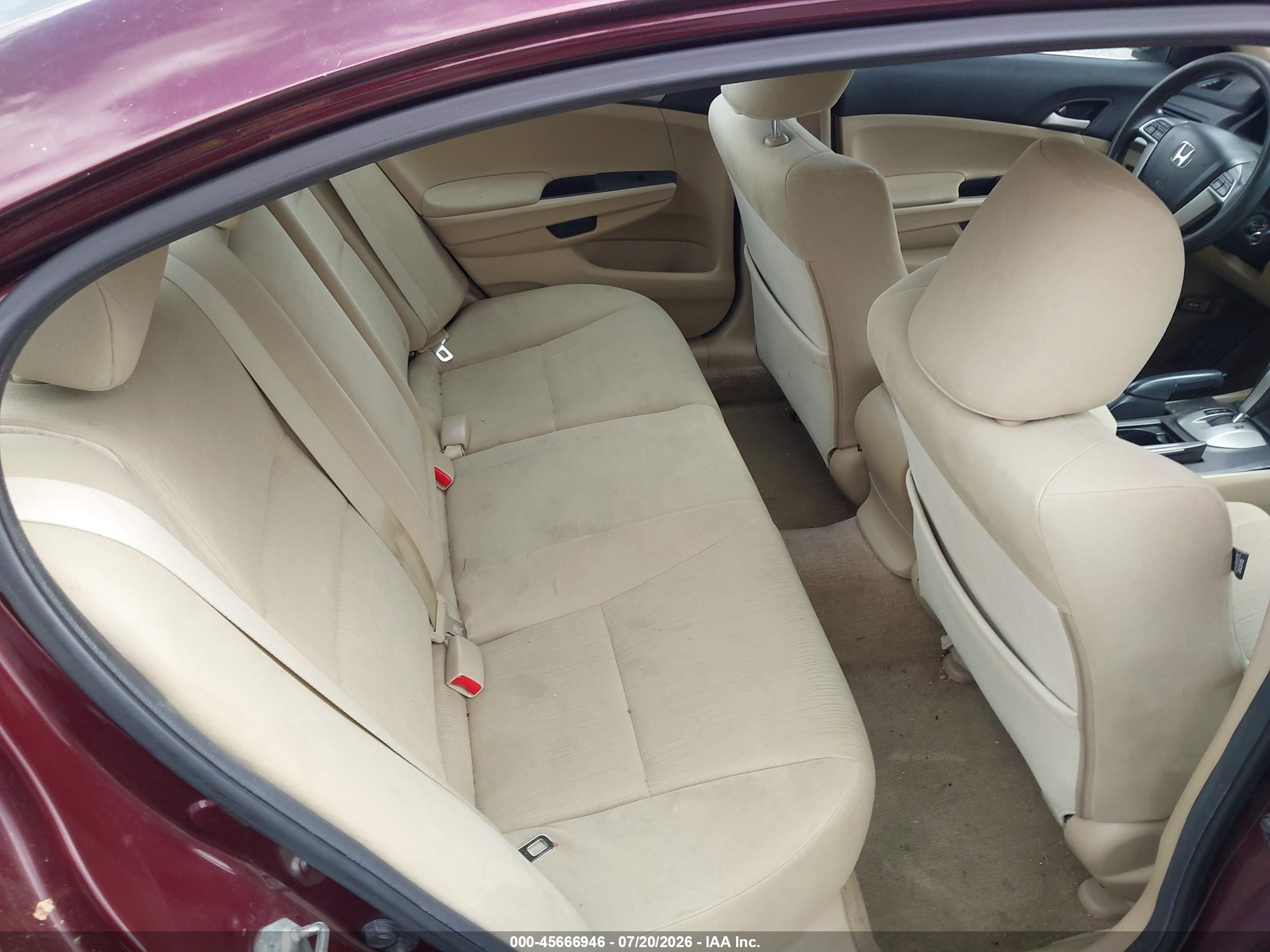 2012 Honda Accord 2.4 Lx Maroon vin: 1HGCP2F38CA067208