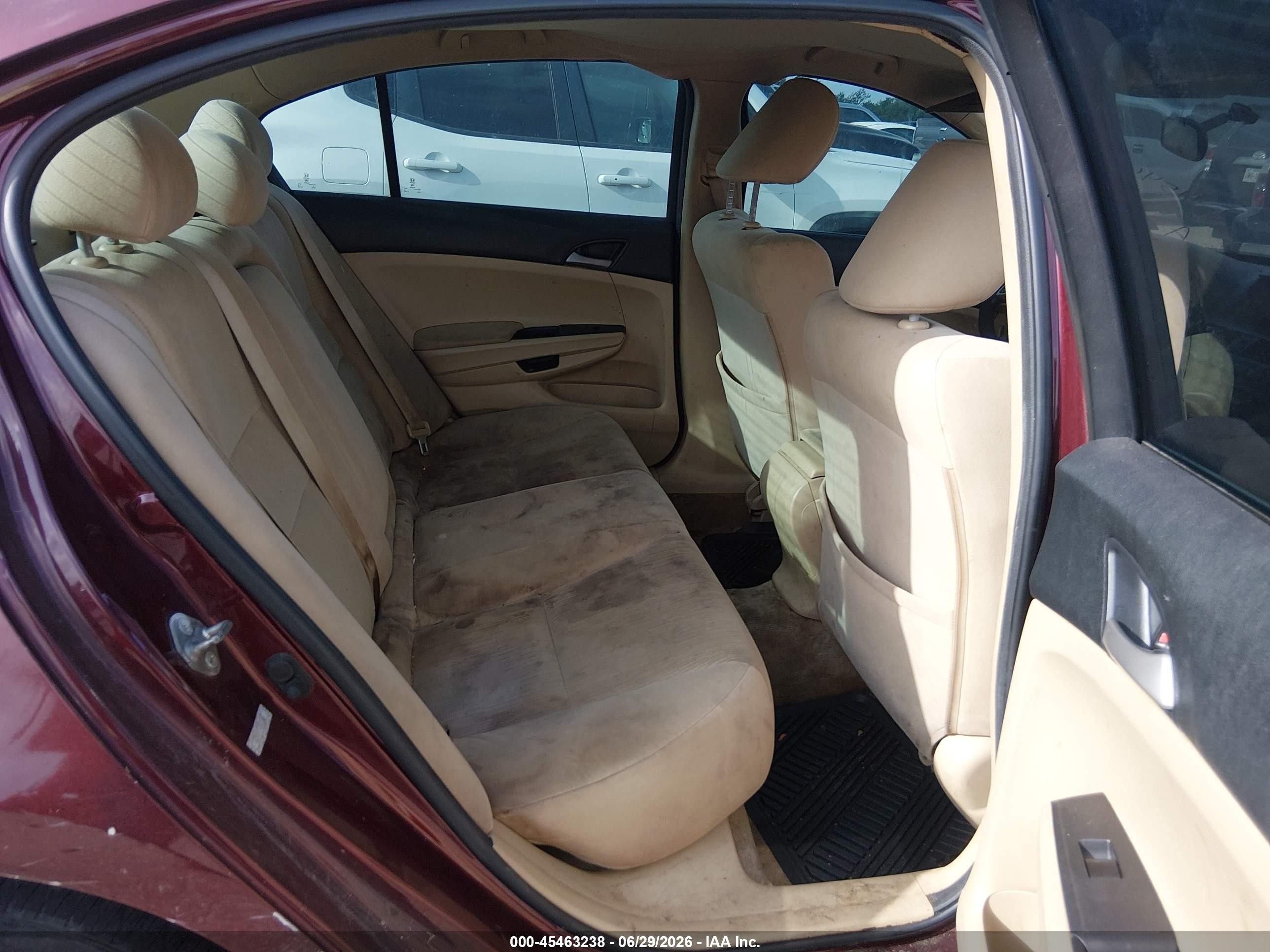 2012 Honda Accord 2.4 Lx Burgundy vin: 1HGCP2F38CA115922