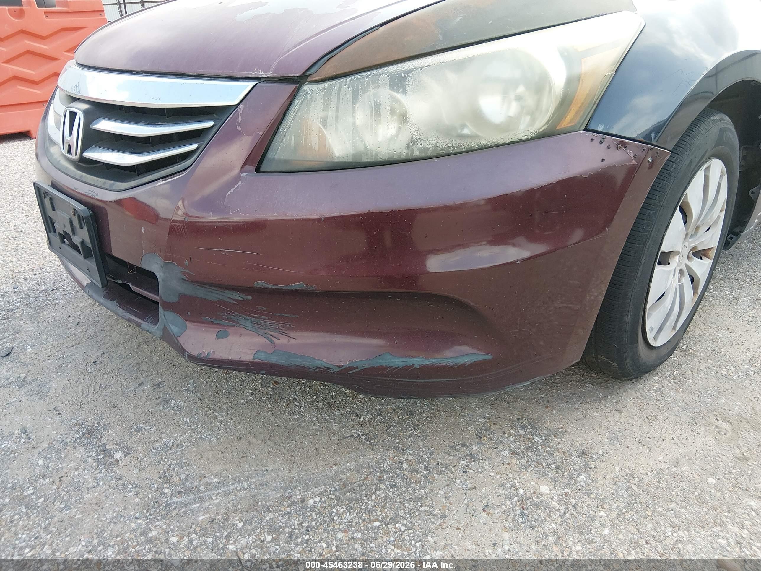 2012 Honda Accord 2.4 Lx Burgundy vin: 1HGCP2F38CA115922