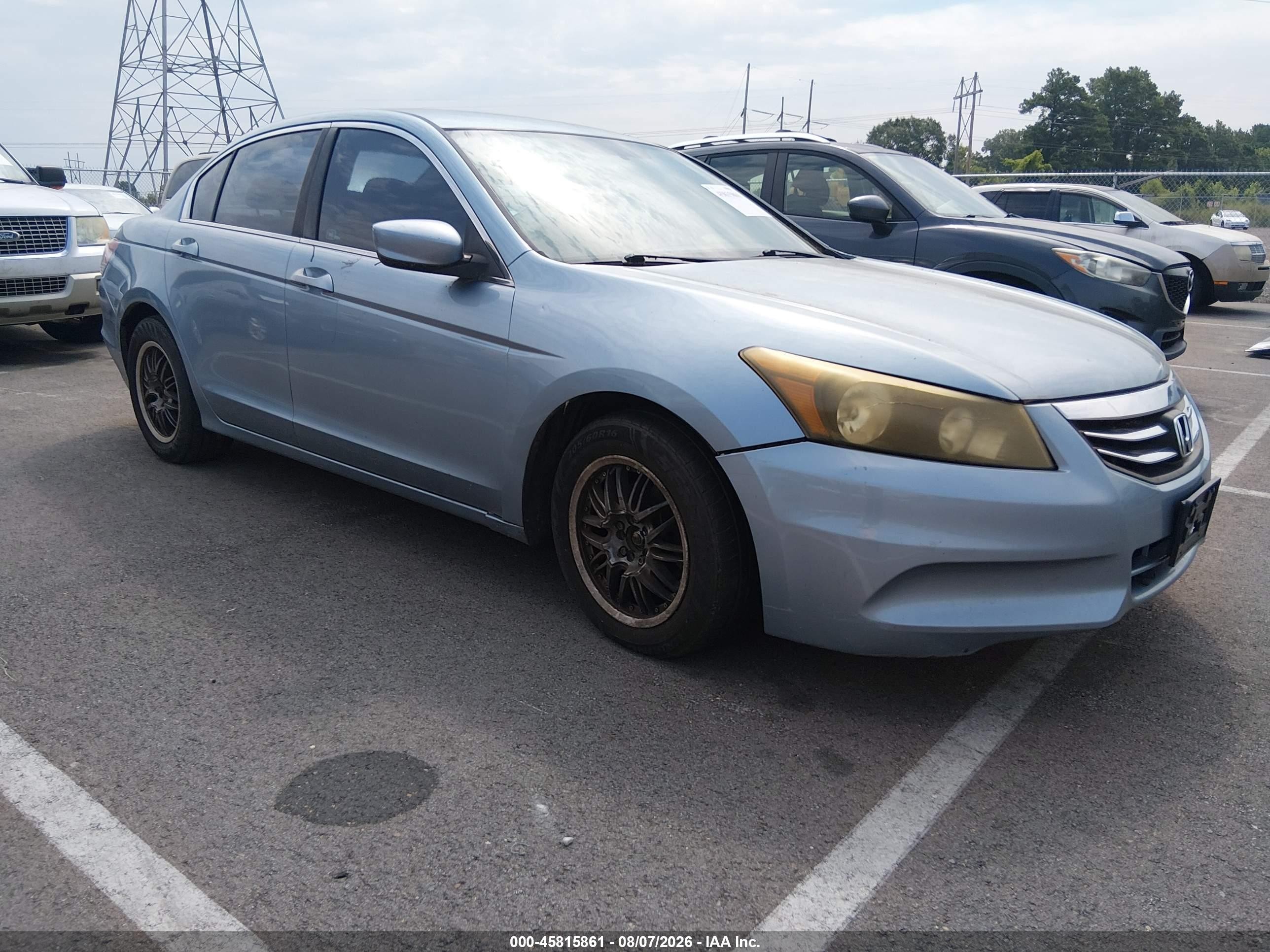 2012 Honda Accord 2.4 Lx Light Blue vin: 1HGCP2F38CA134504