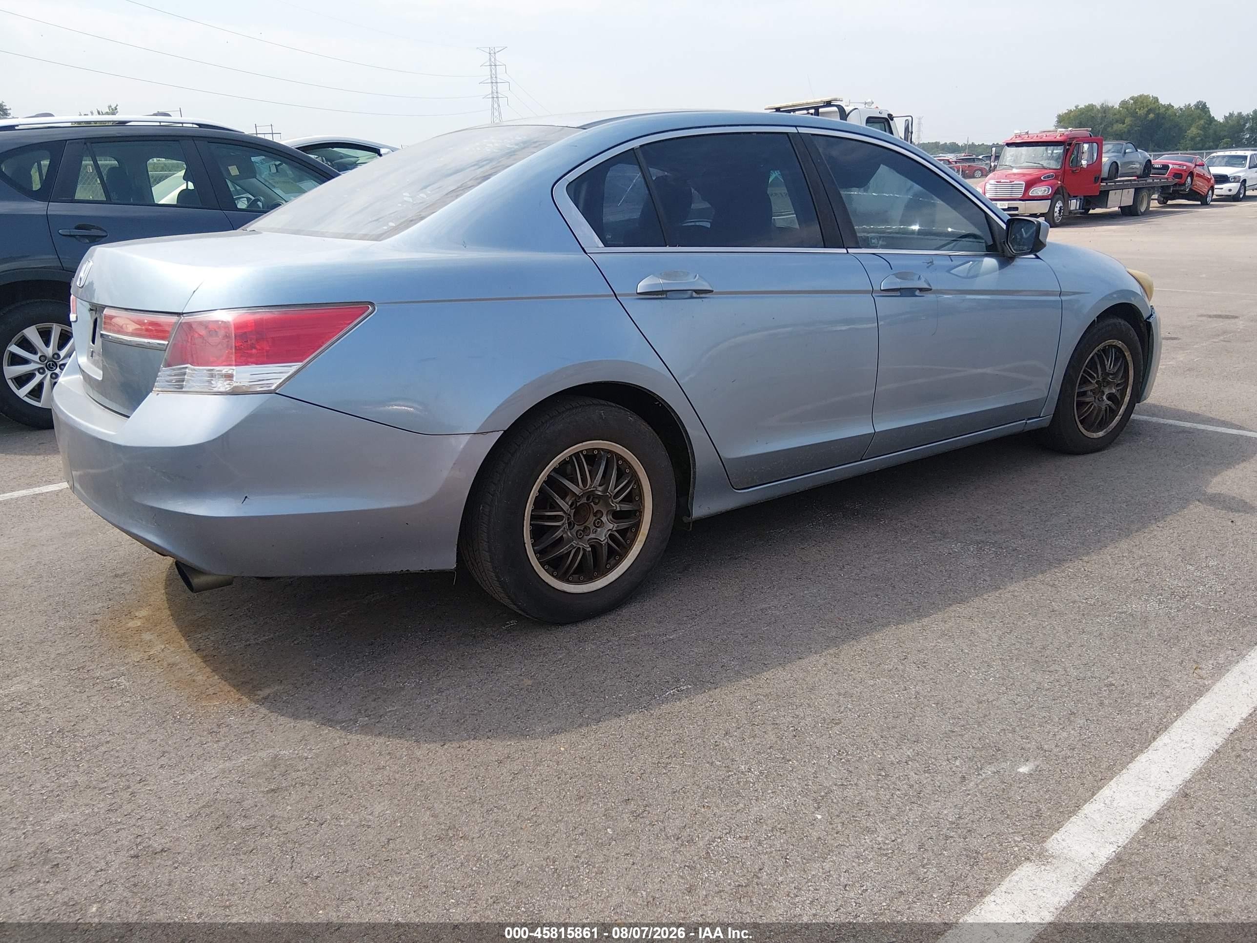 2012 Honda Accord 2.4 Lx Light Blue vin: 1HGCP2F38CA134504