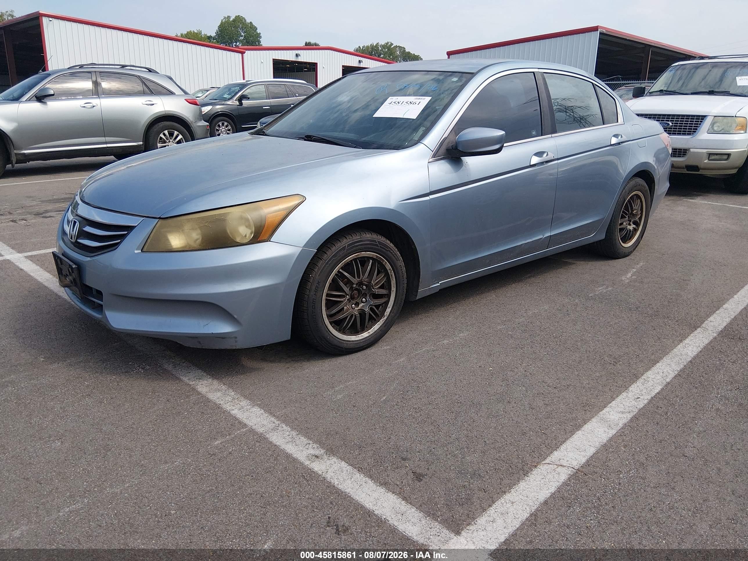 2012 Honda Accord 2.4 Lx Light Blue vin: 1HGCP2F38CA134504