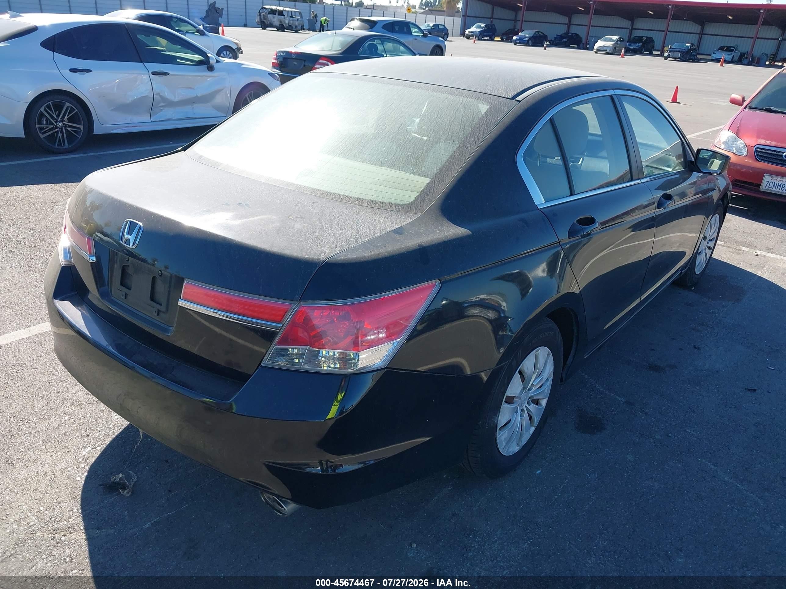 2012 Honda Accord 2.4 Lx Black vin: 1HGCP2F38CA159855