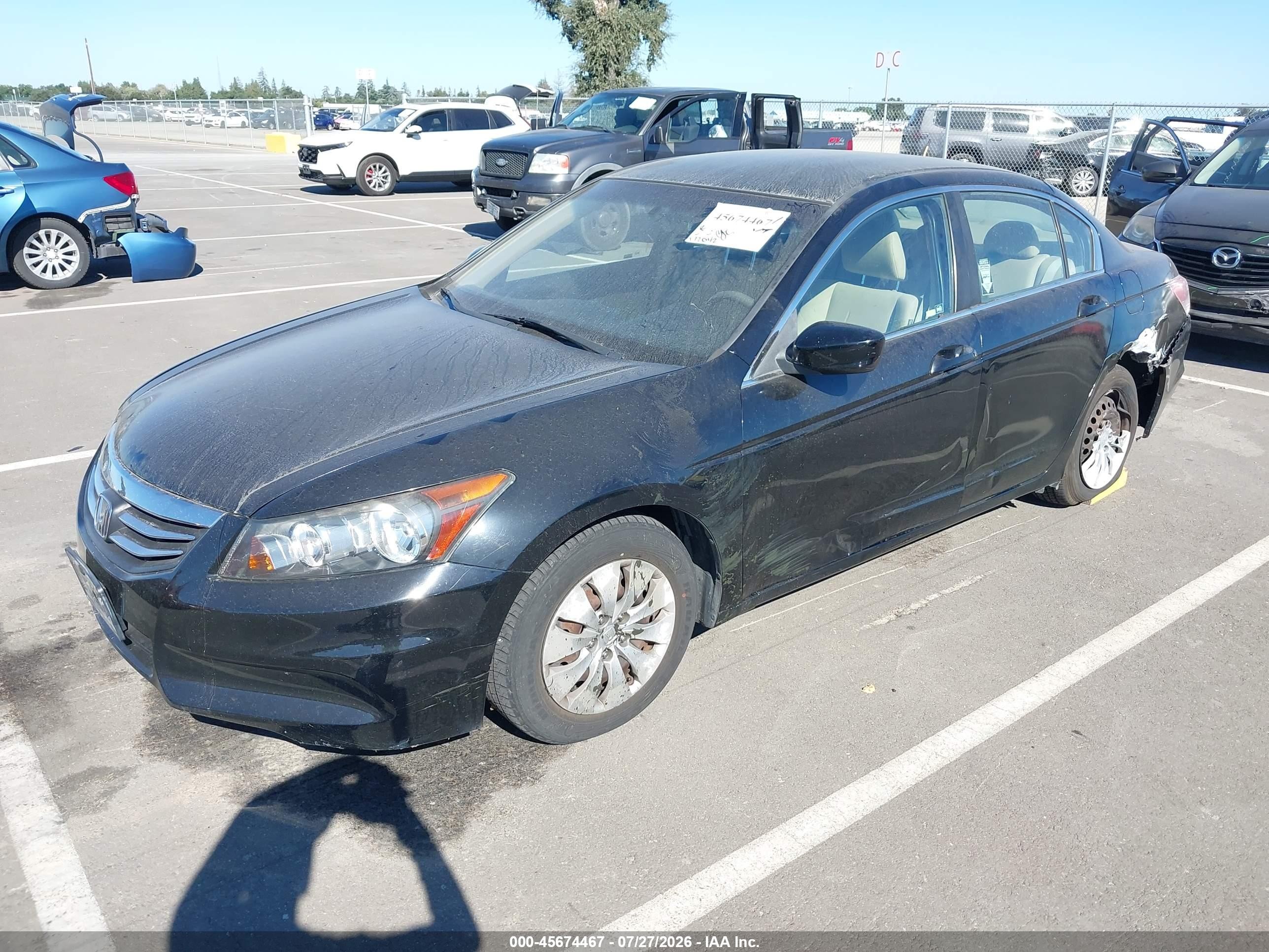 2012 Honda Accord 2.4 Lx Black vin: 1HGCP2F38CA159855