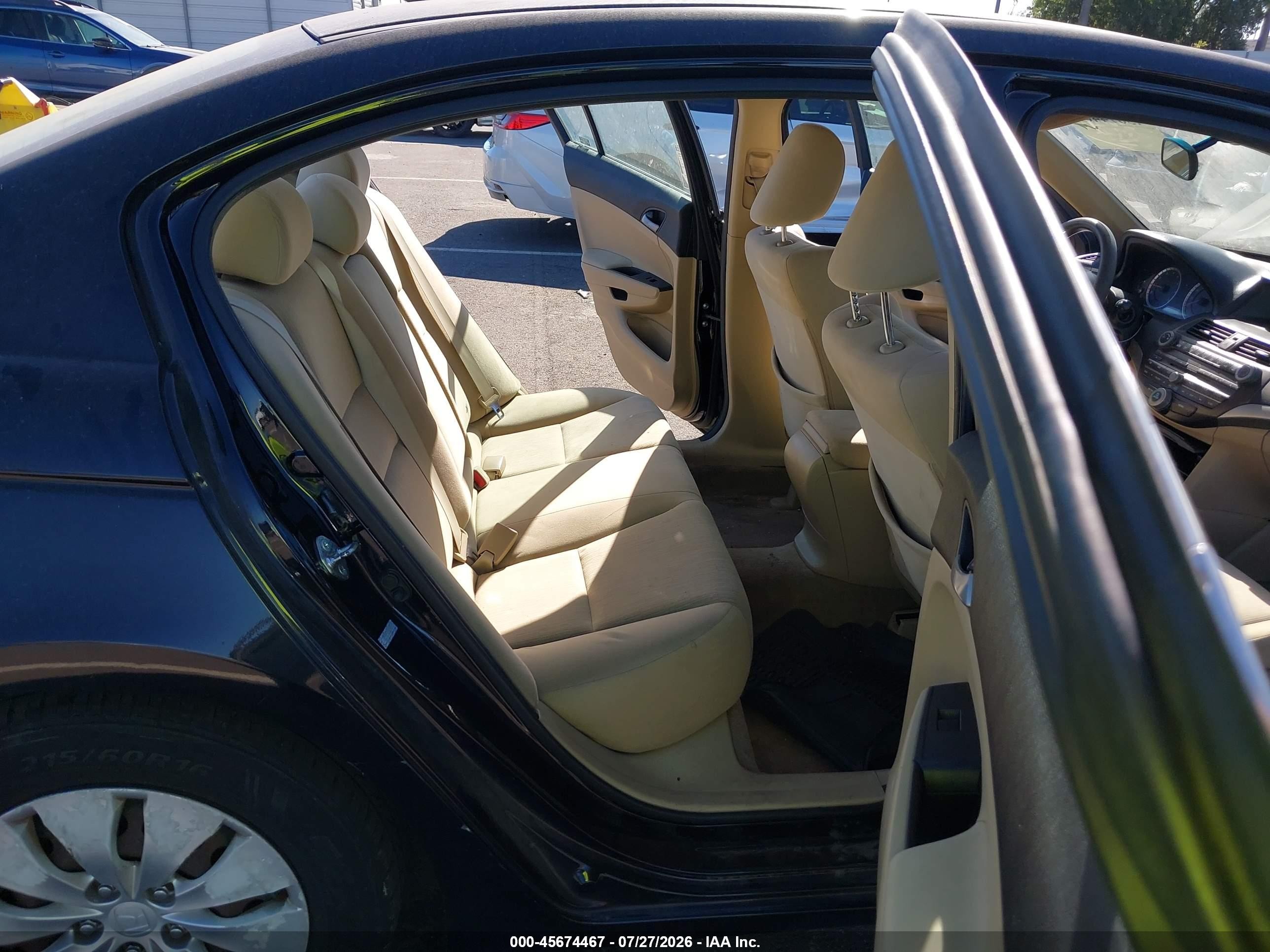 2012 Honda Accord 2.4 Lx Black vin: 1HGCP2F38CA159855