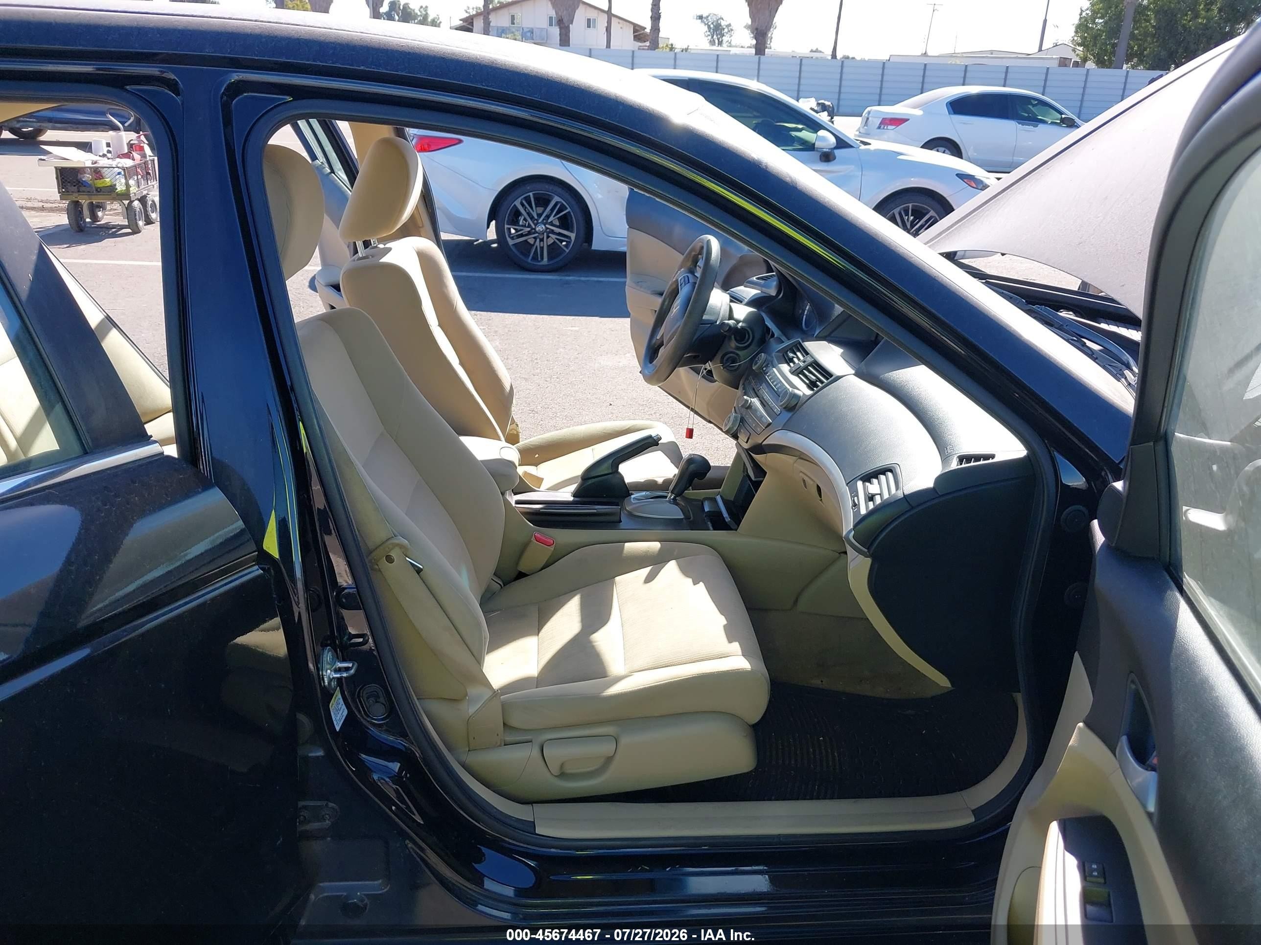 2012 Honda Accord 2.4 Lx Black vin: 1HGCP2F38CA159855