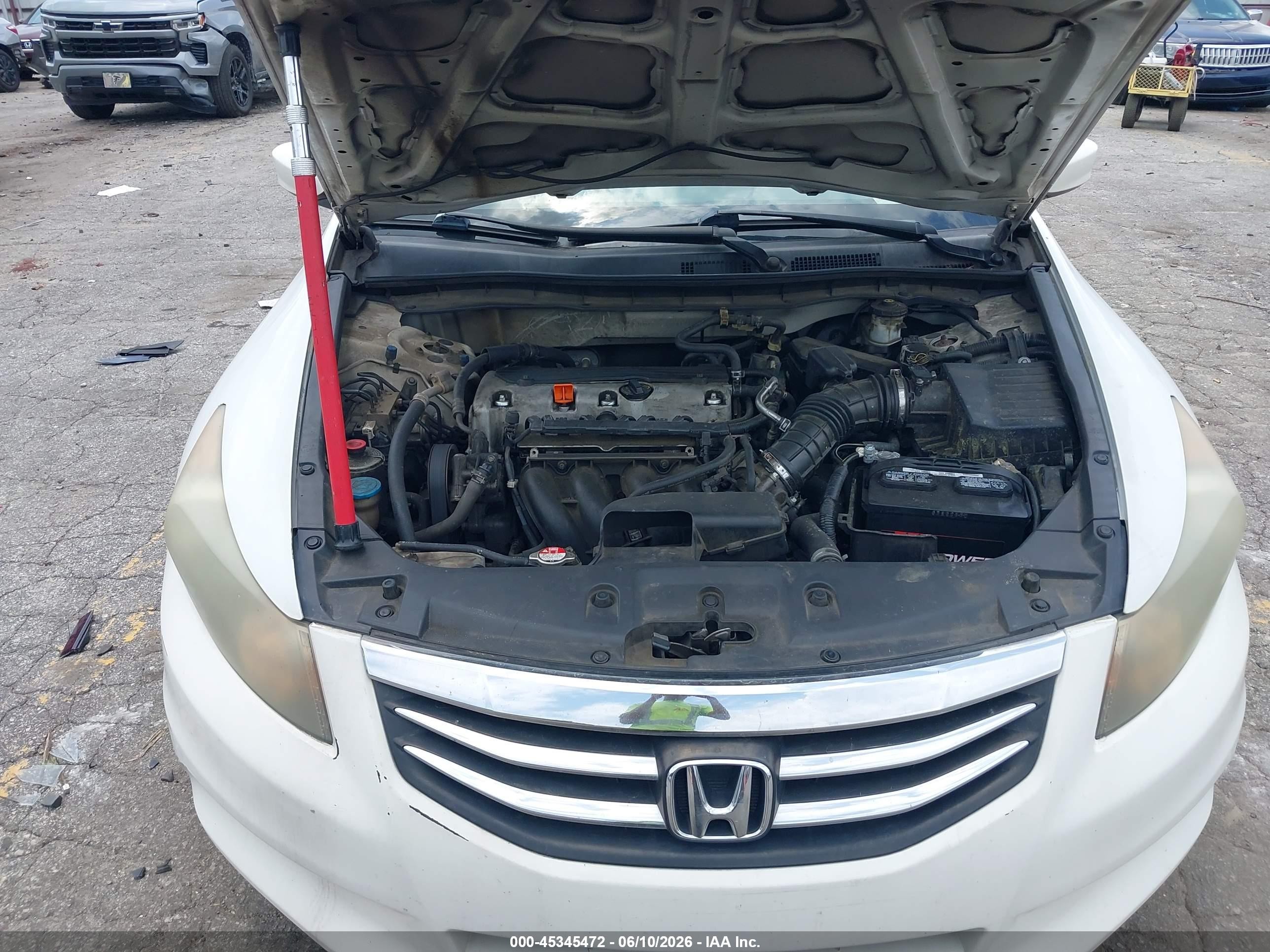 2012 Honda Accord 2.4 Lx White vin: 1HGCP2F38CA171570