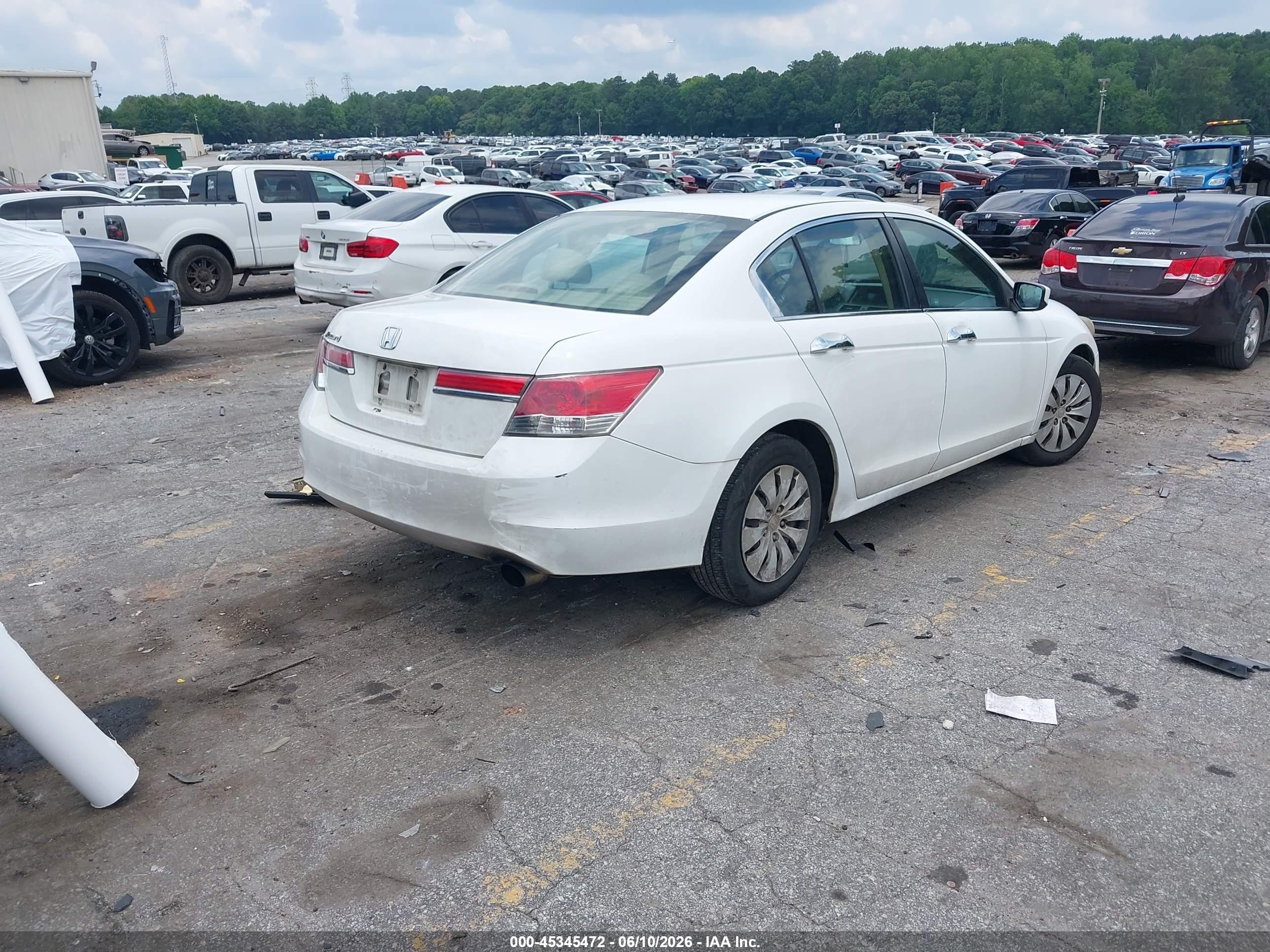 2012 Honda Accord 2.4 Lx White vin: 1HGCP2F38CA171570