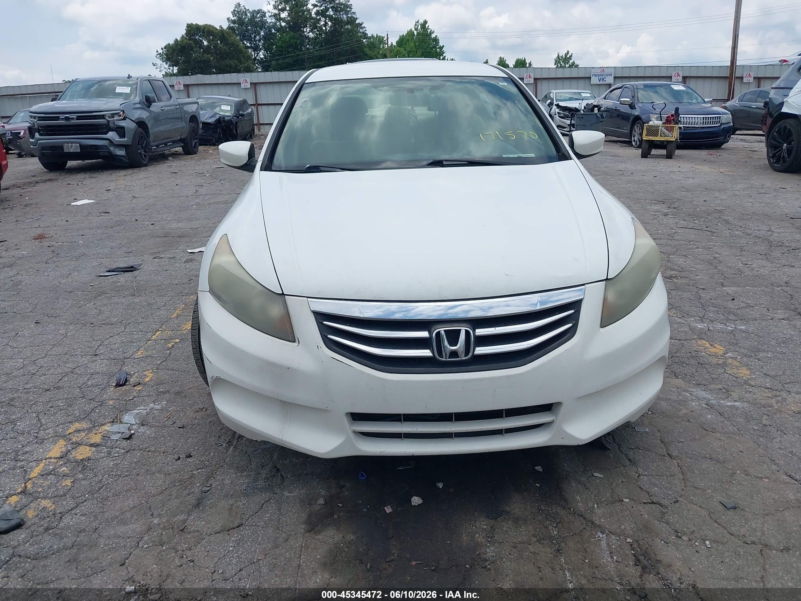 2012 Honda Accord 2.4 Lx White vin: 1HGCP2F38CA171570