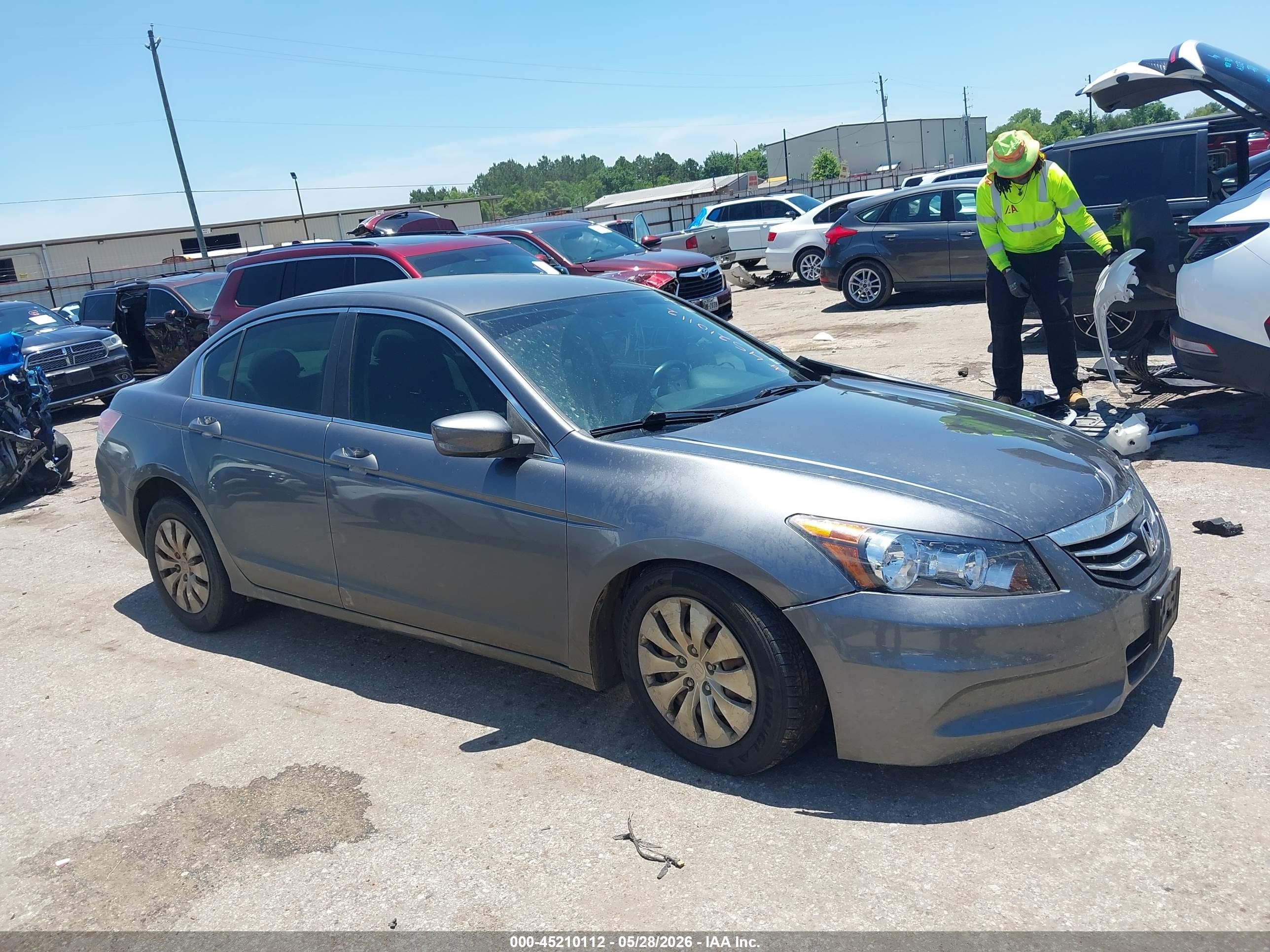 2012 Honda Accord 2.4 Lx Gray vin: 1HGCP2F38CA176350