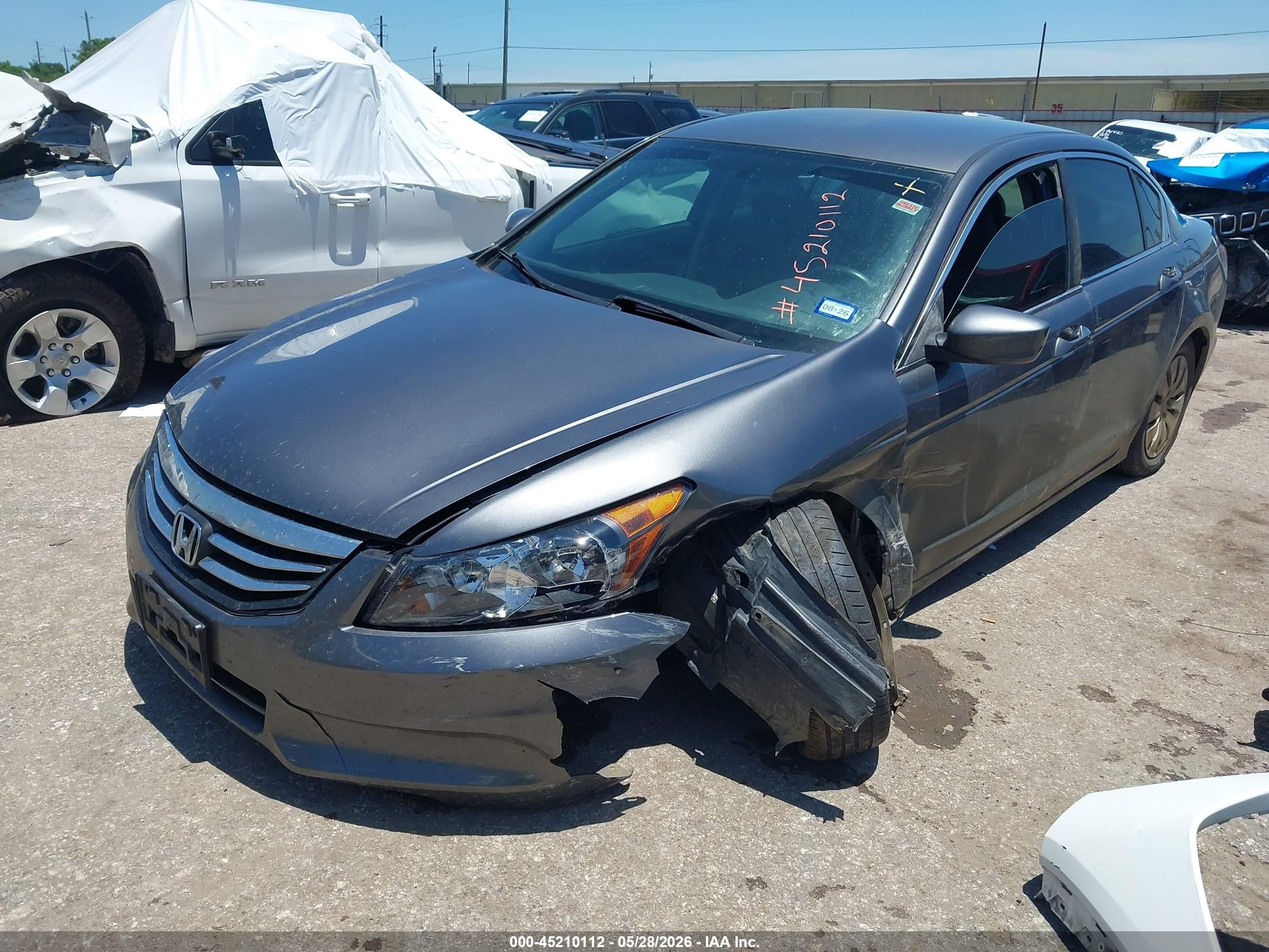 2012 Honda Accord 2.4 Lx Gray vin: 1HGCP2F38CA176350