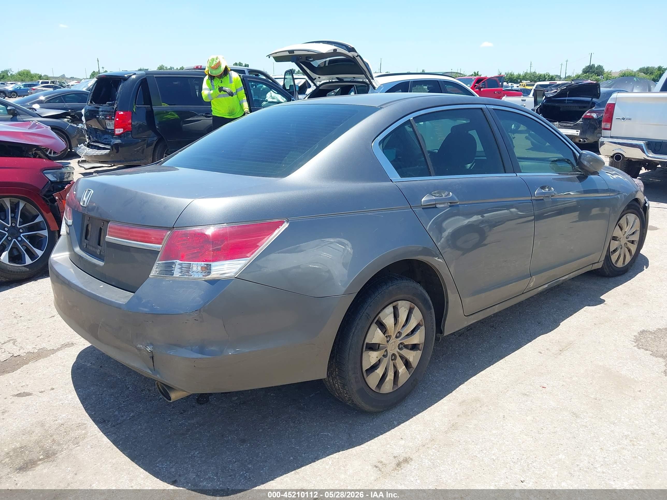 2012 Honda Accord 2.4 Lx Gray vin: 1HGCP2F38CA176350