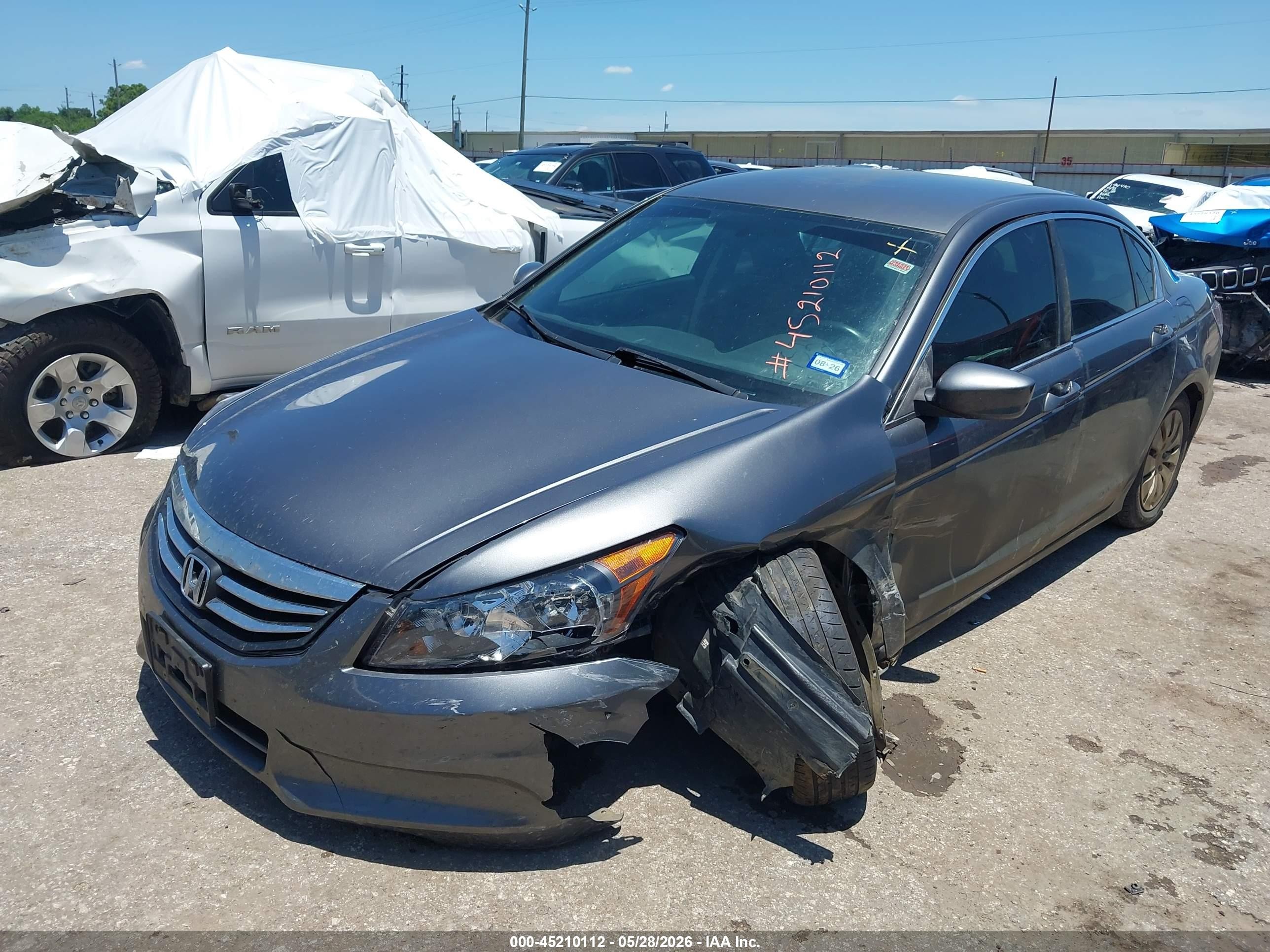 2012 Honda Accord 2.4 Lx Gray vin: 1HGCP2F38CA176350