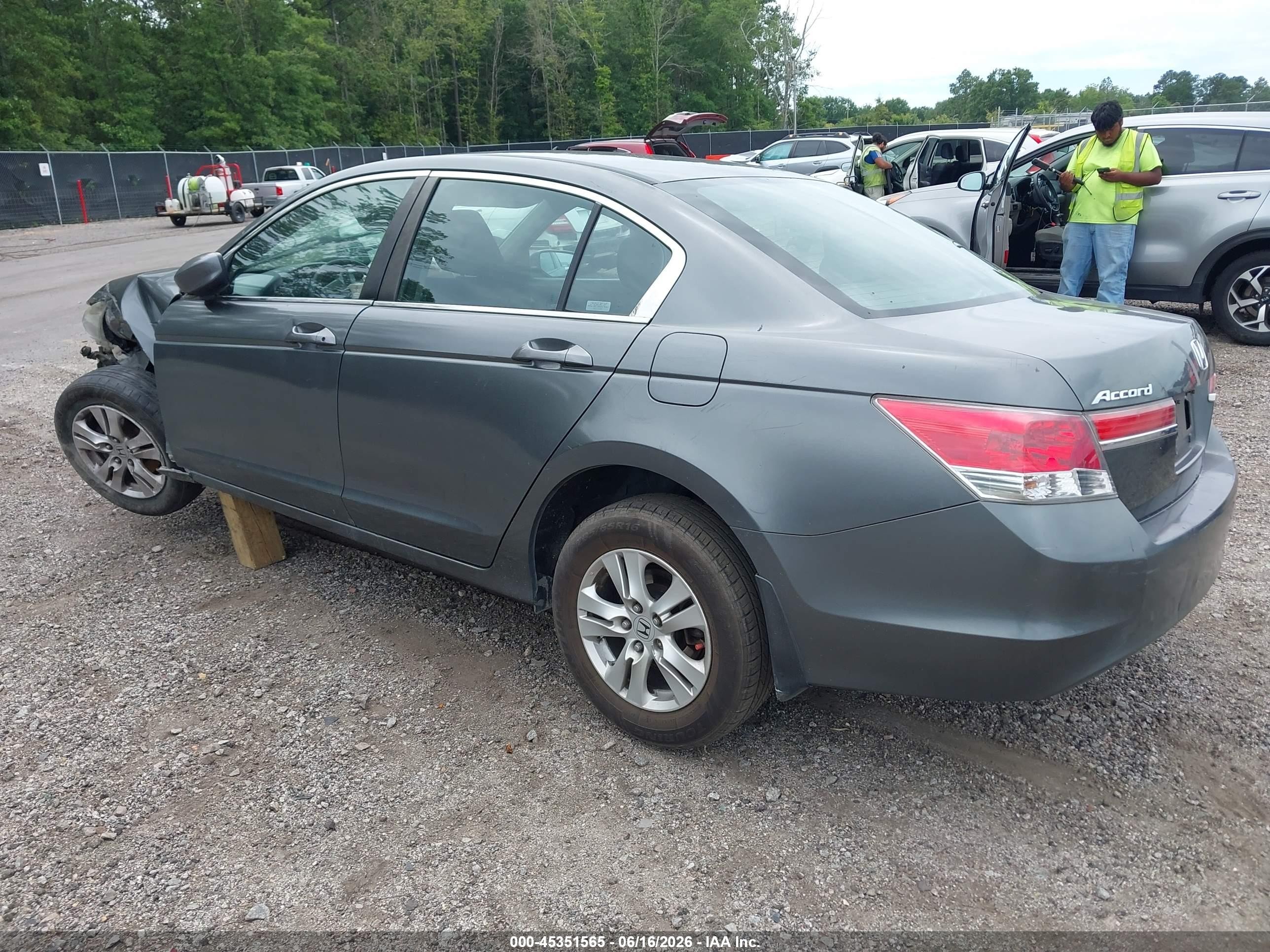 2012 Honda Accord 2.4 Lx Gray vin: 1HGCP2F38CA184593