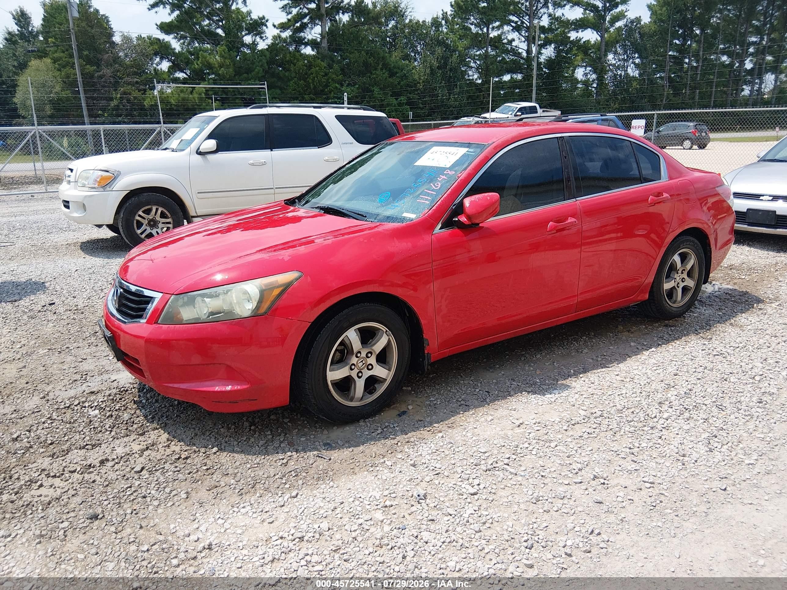 2010 Honda Accord 2.4 Lx Красный vin: 1HGCP2F39AA111648