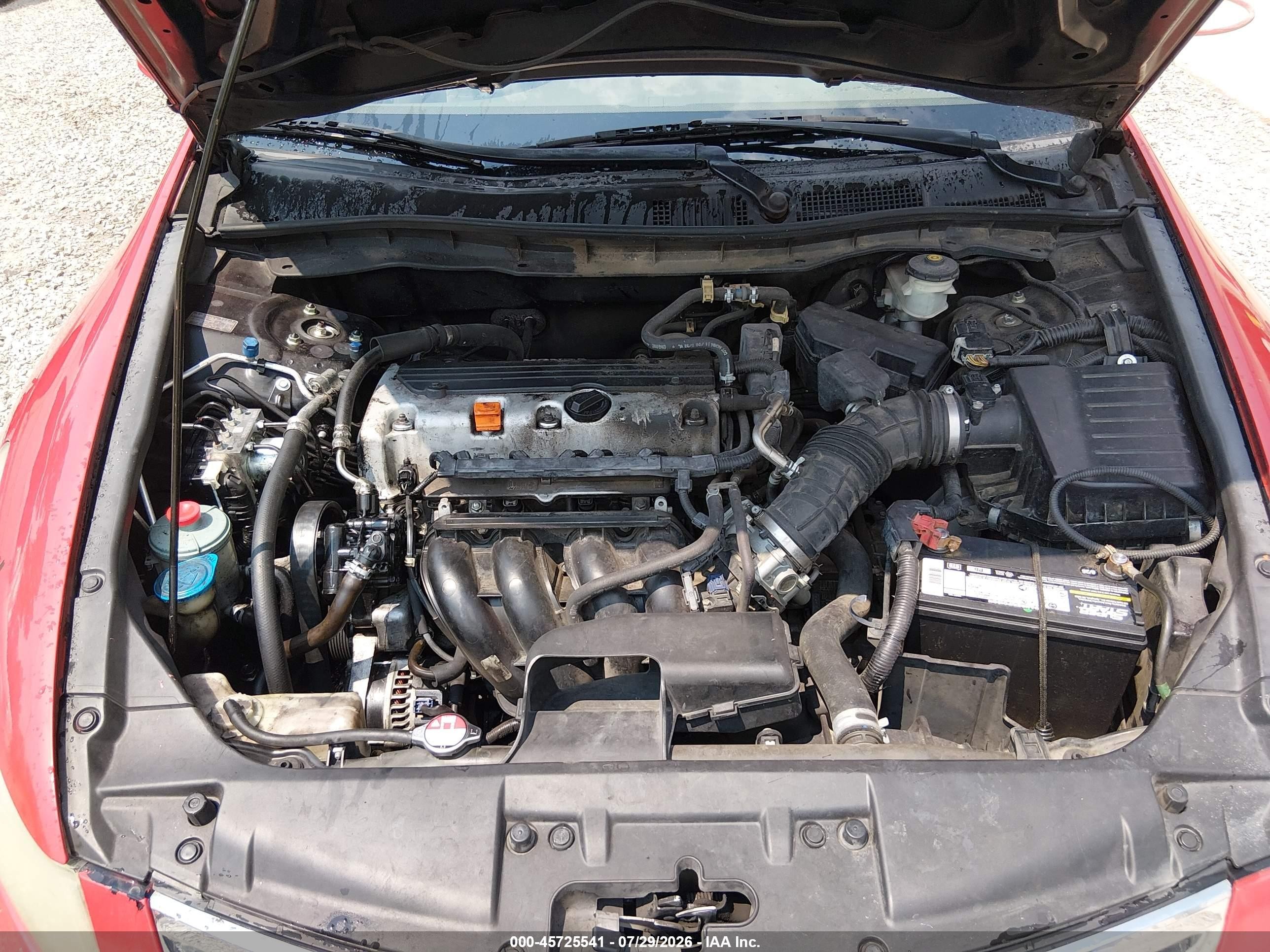 2010 Honda Accord 2.4 Lx Красный vin: 1HGCP2F39AA111648