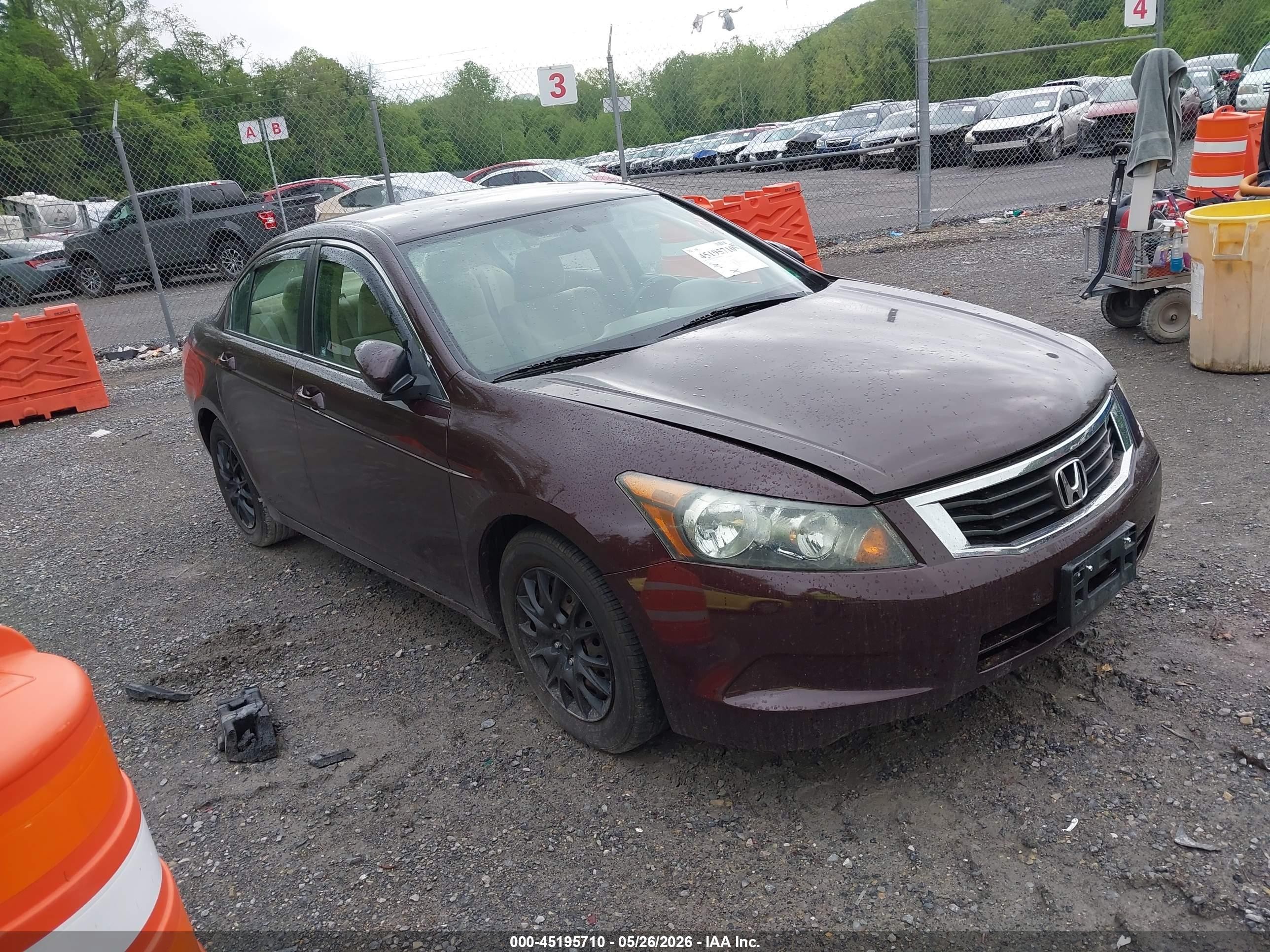 2010 Honda Accord 2.4 Lx Burgundy vin: 1HGCP2F39AA173891
