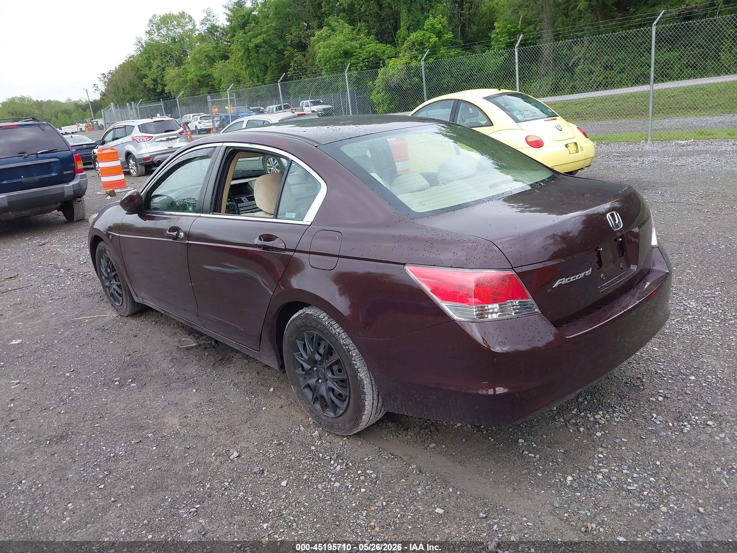 2010 Honda Accord 2.4 Lx Burgundy vin: 1HGCP2F39AA173891