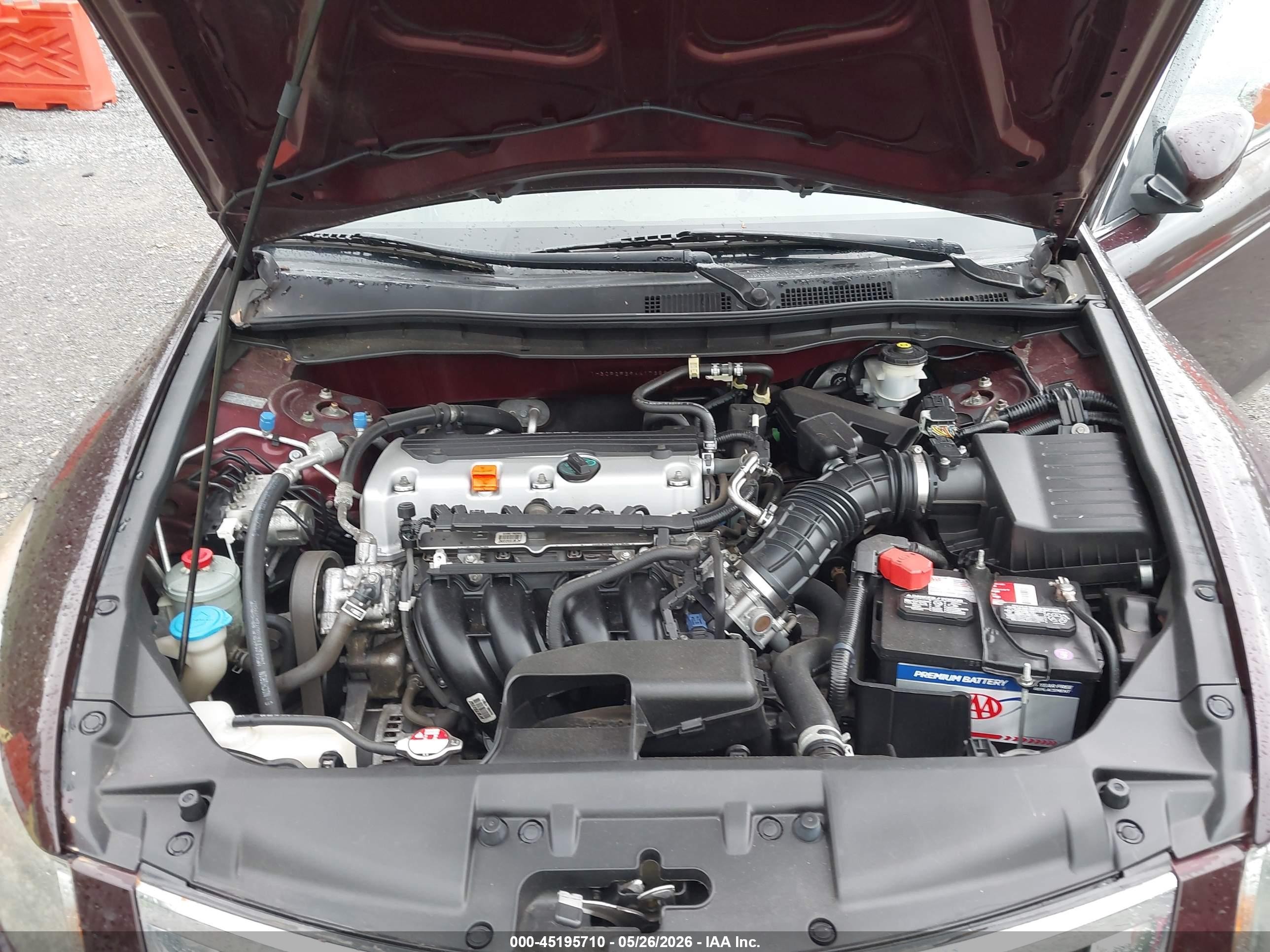 2010 Honda Accord 2.4 Lx Burgundy vin: 1HGCP2F39AA173891