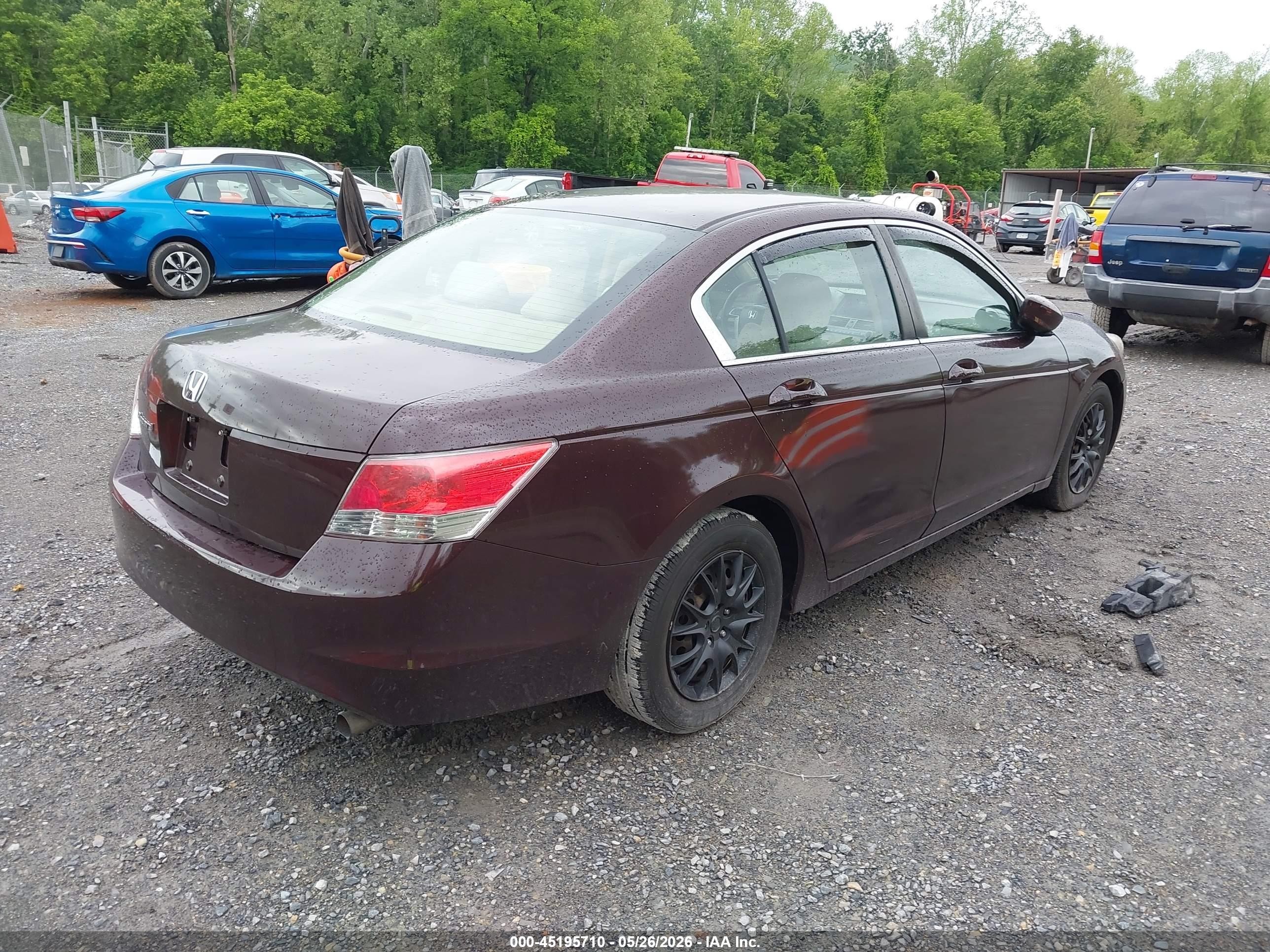2010 Honda Accord 2.4 Lx Burgundy vin: 1HGCP2F39AA173891