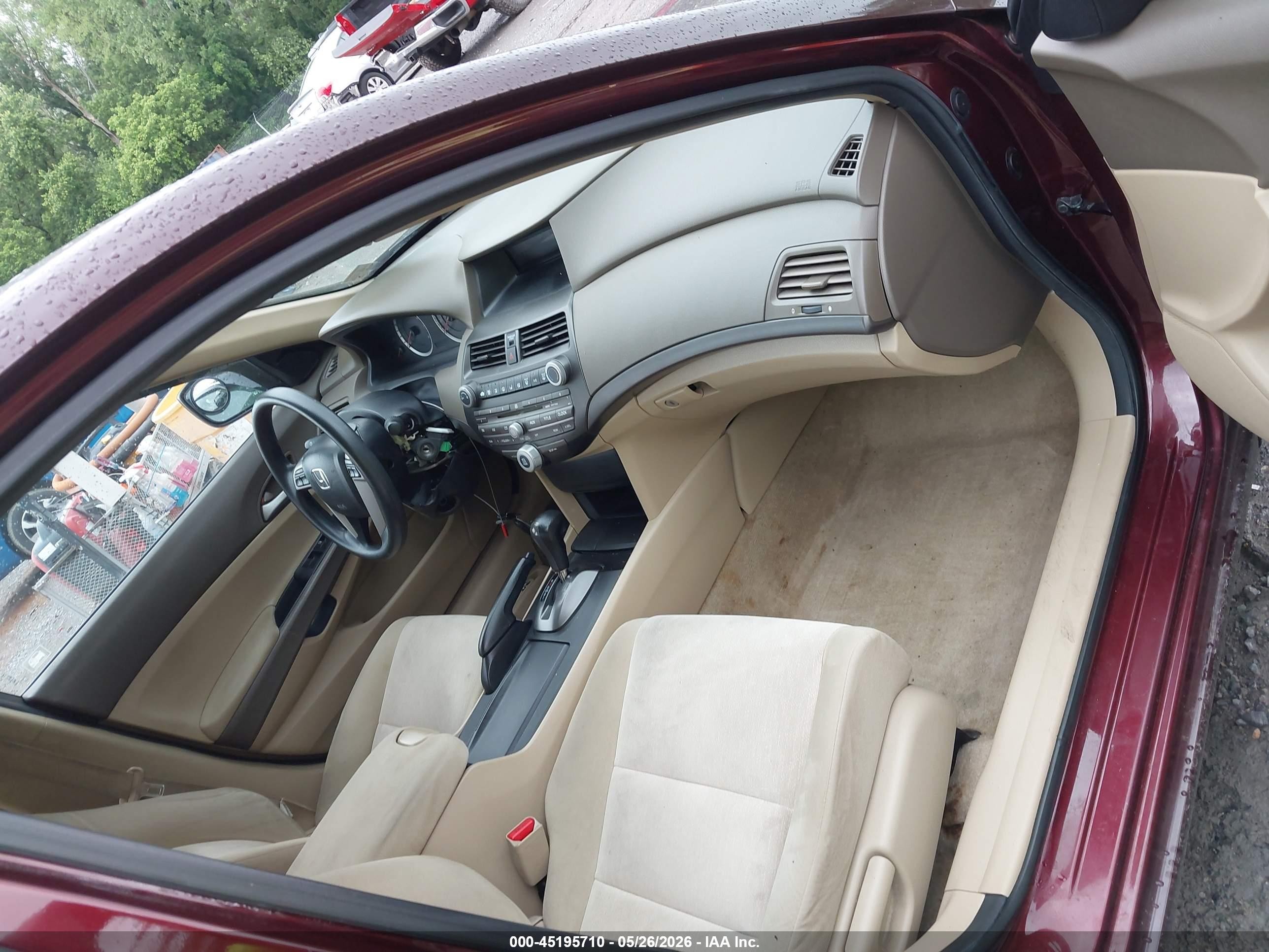 2010 Honda Accord 2.4 Lx Burgundy vin: 1HGCP2F39AA173891
