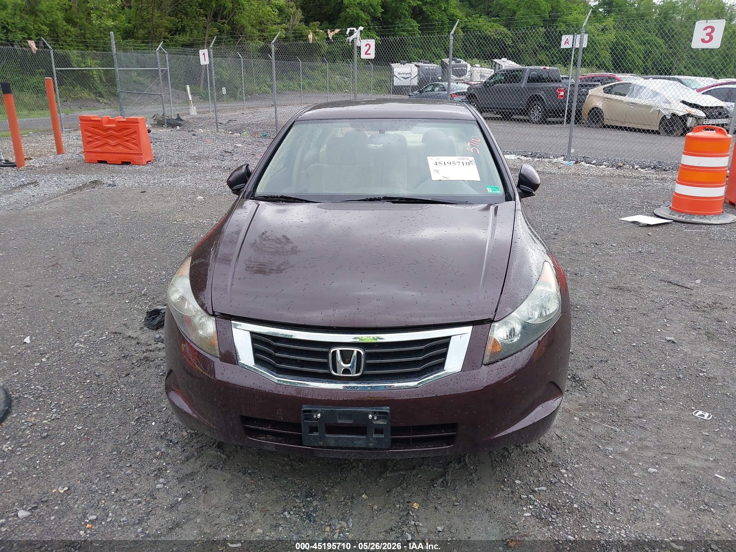 2010 Honda Accord 2.4 Lx Burgundy vin: 1HGCP2F39AA173891