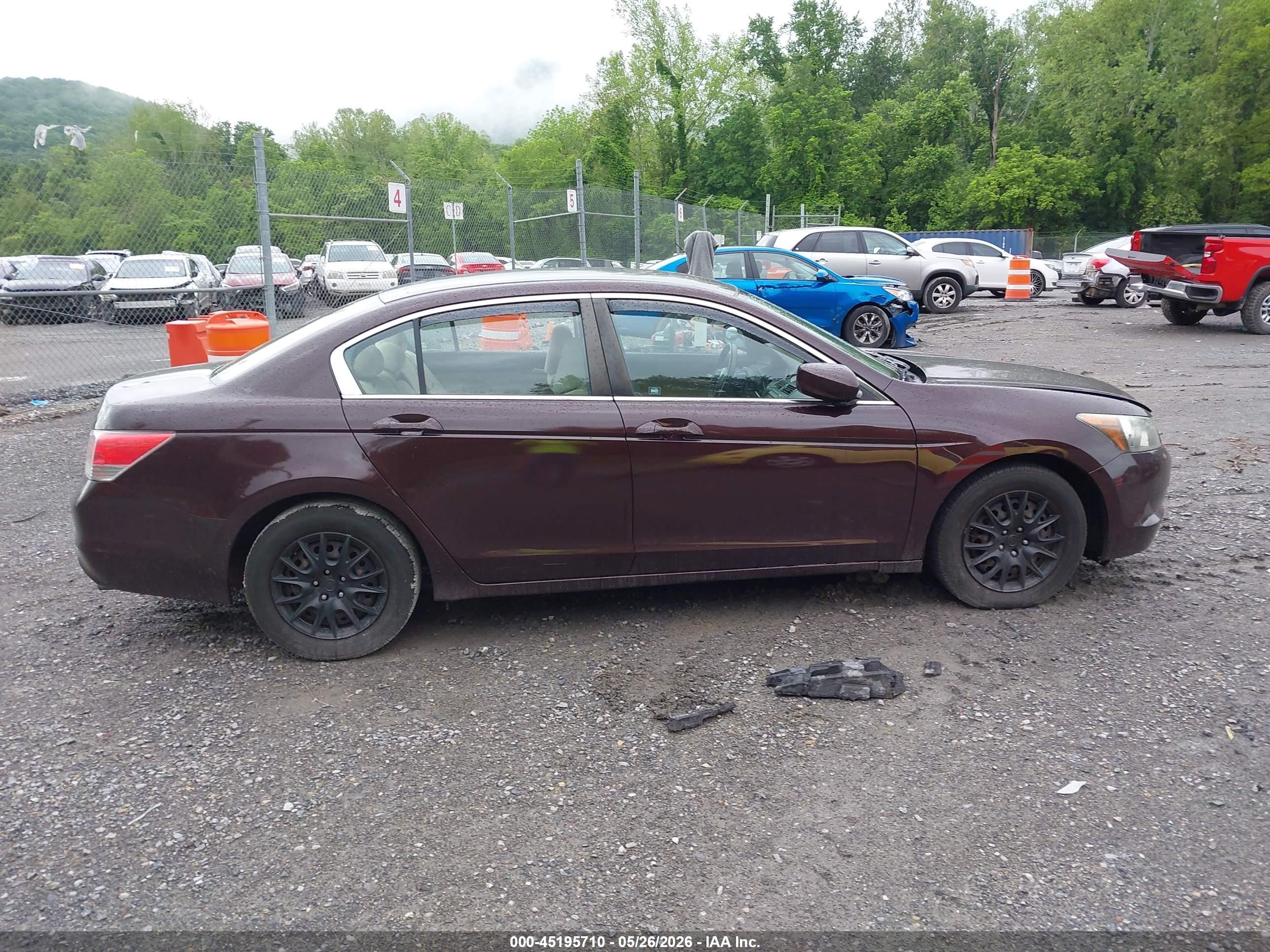 2010 Honda Accord 2.4 Lx Burgundy vin: 1HGCP2F39AA173891