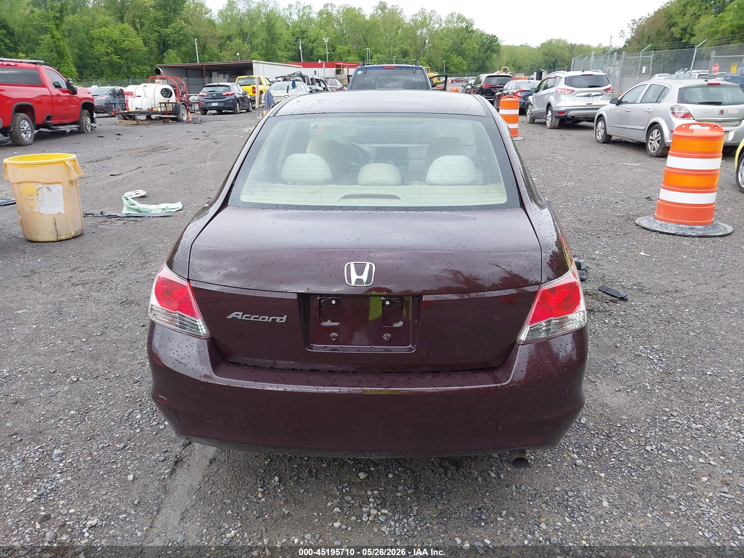 2010 Honda Accord 2.4 Lx Burgundy vin: 1HGCP2F39AA173891