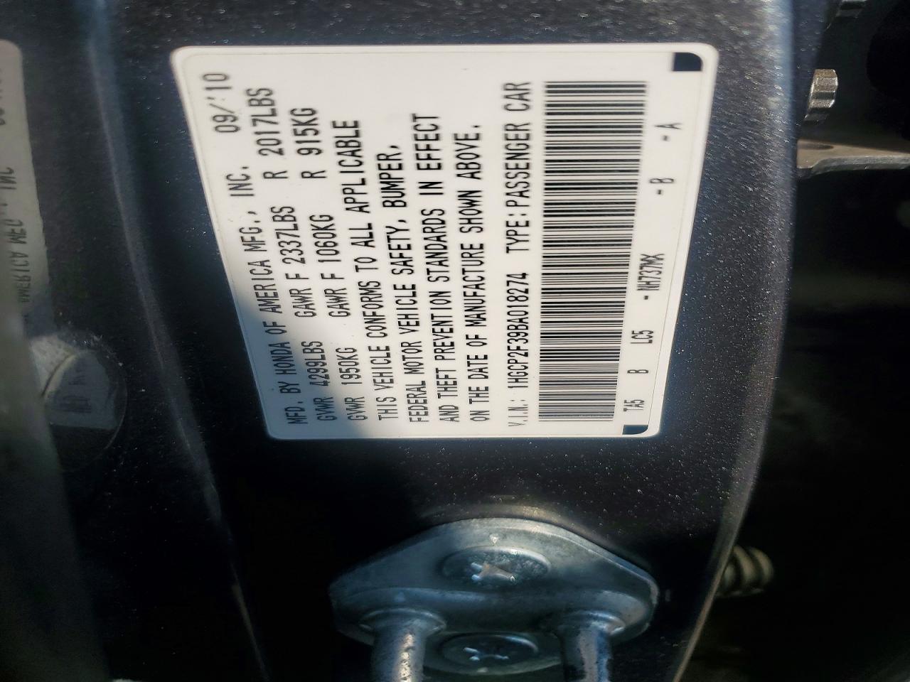 2011 Honda Accord Lx Silver vin: 1HGCP2F39BA018274