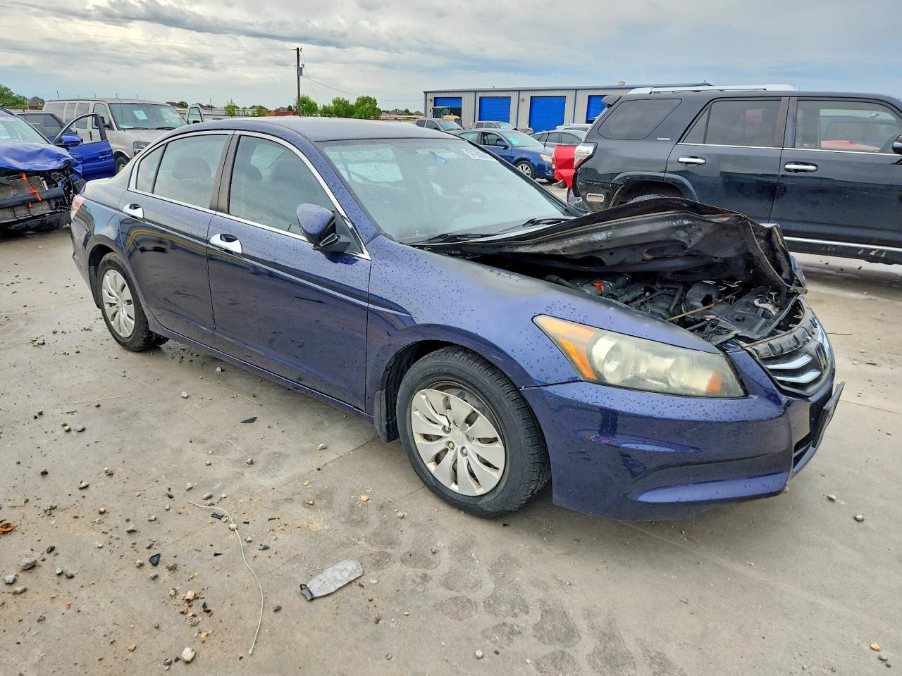 2011 Honda Accord Lx Blue vin: 1HGCP2F39BA102143