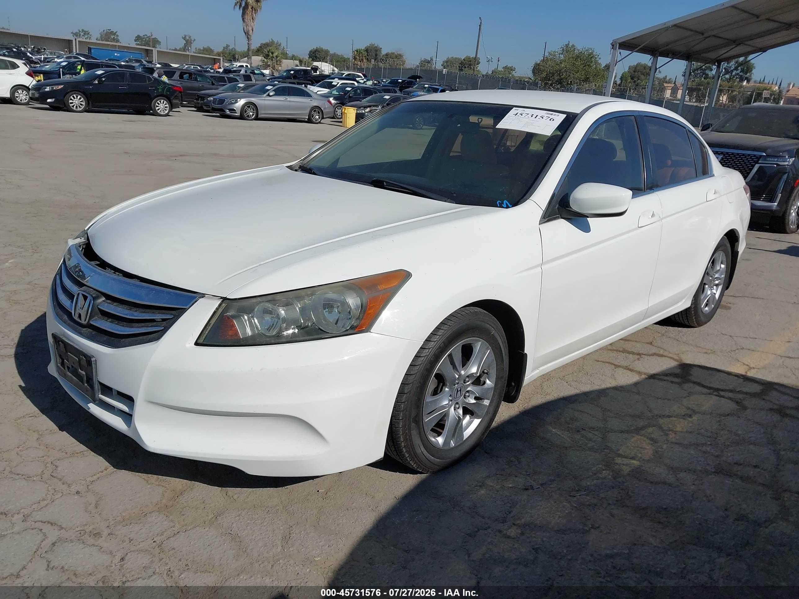 2012 Honda Accord Sdn Lx Белый vin: 1HGCP2F39CA015165
