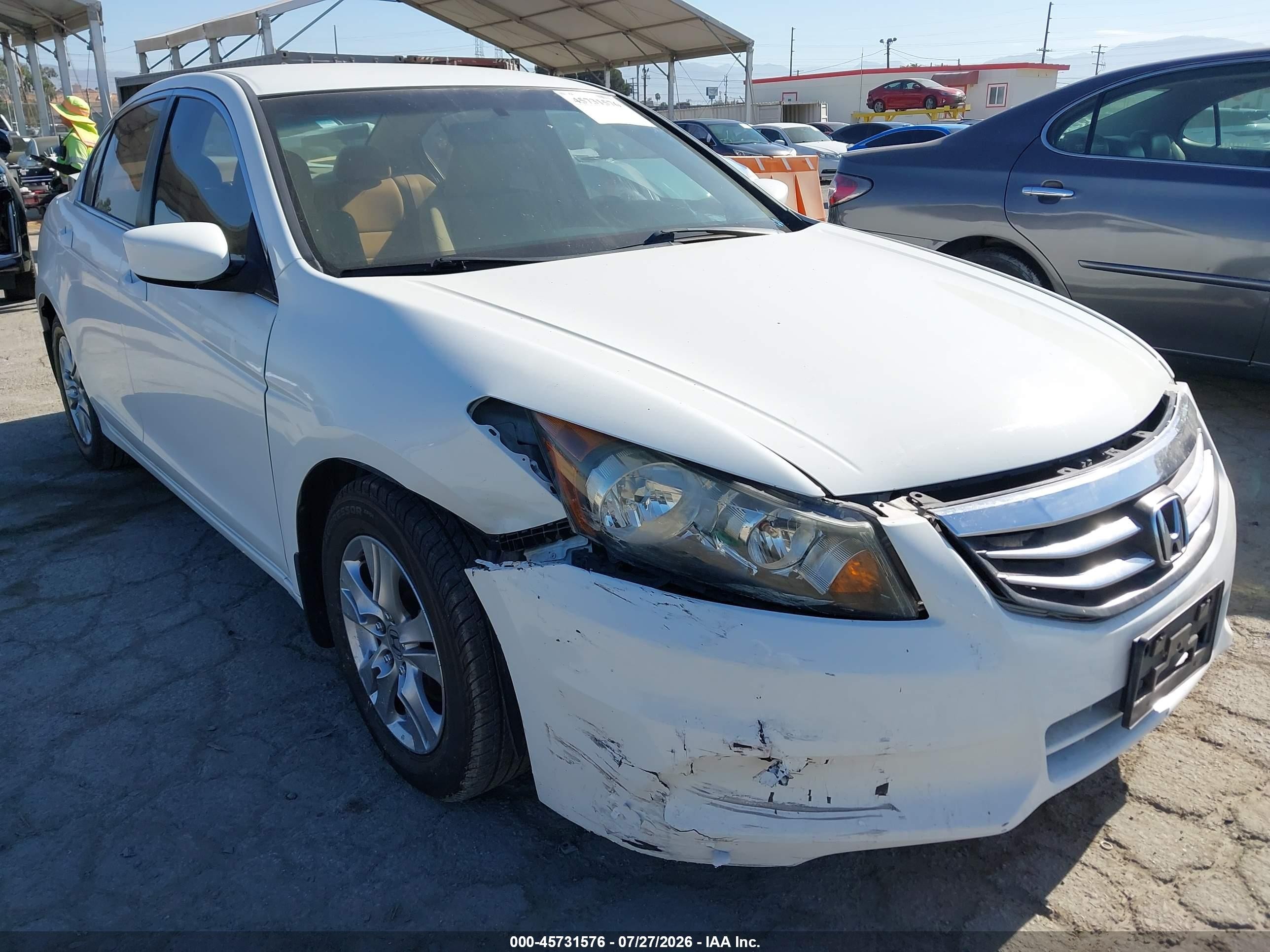 2012 Honda Accord Sdn Lx Белый vin: 1HGCP2F39CA015165
