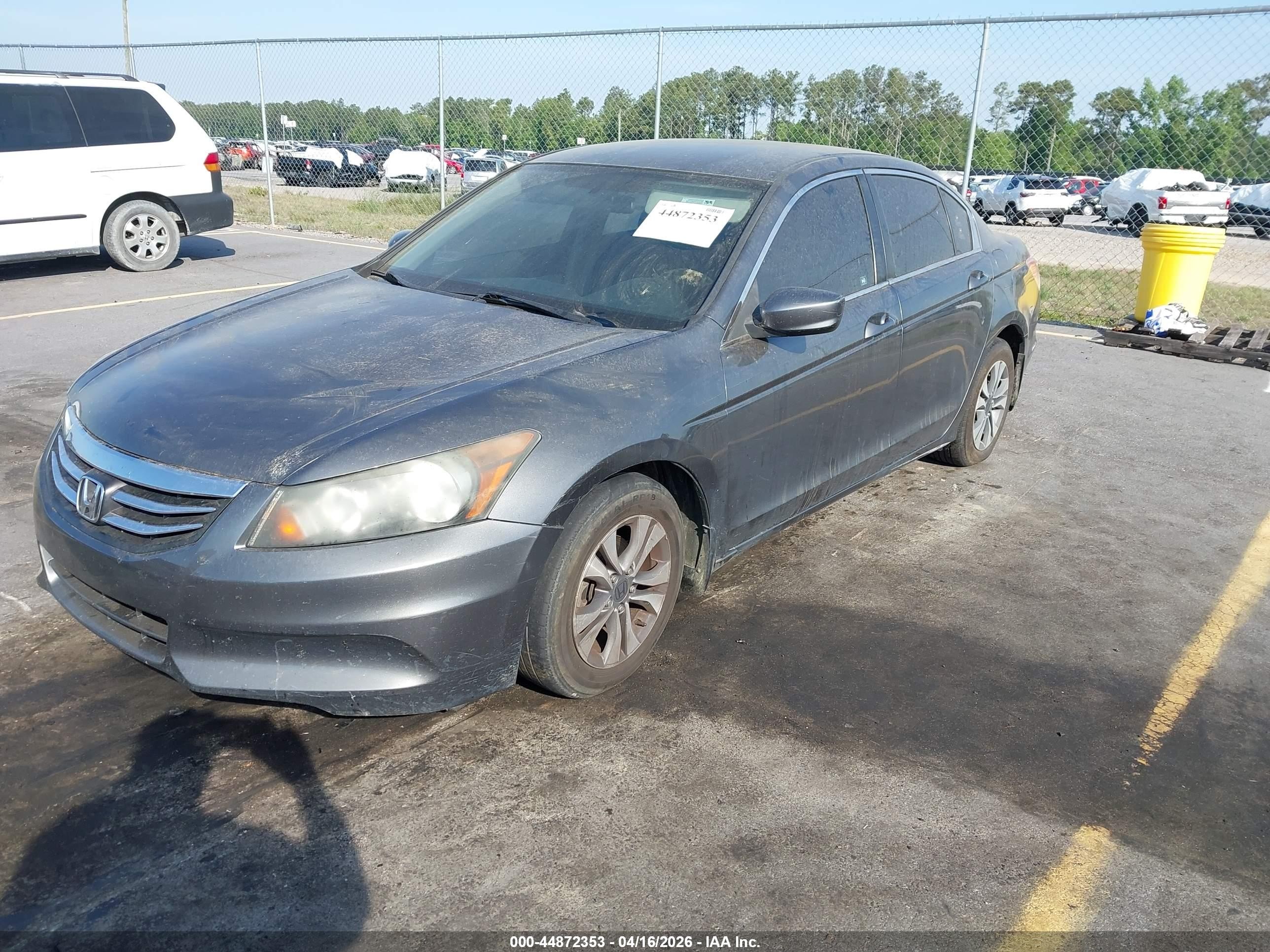 2012 Honda Accord 2.4 Lx Gray vin: 1HGCP2F39CA077729