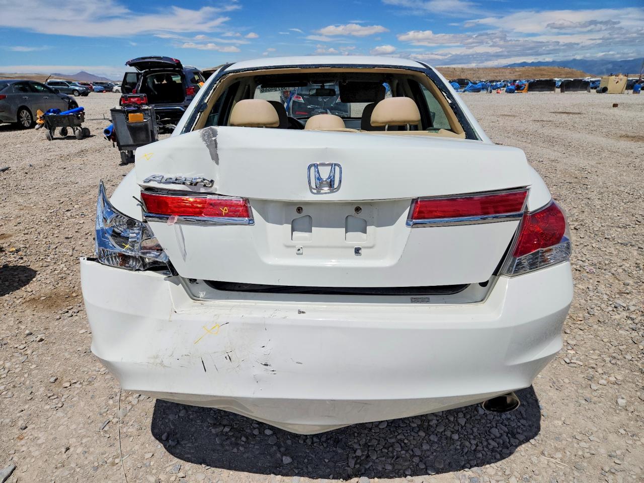 2012 Honda Accord Lx White vin: 1HGCP2F39CA078587