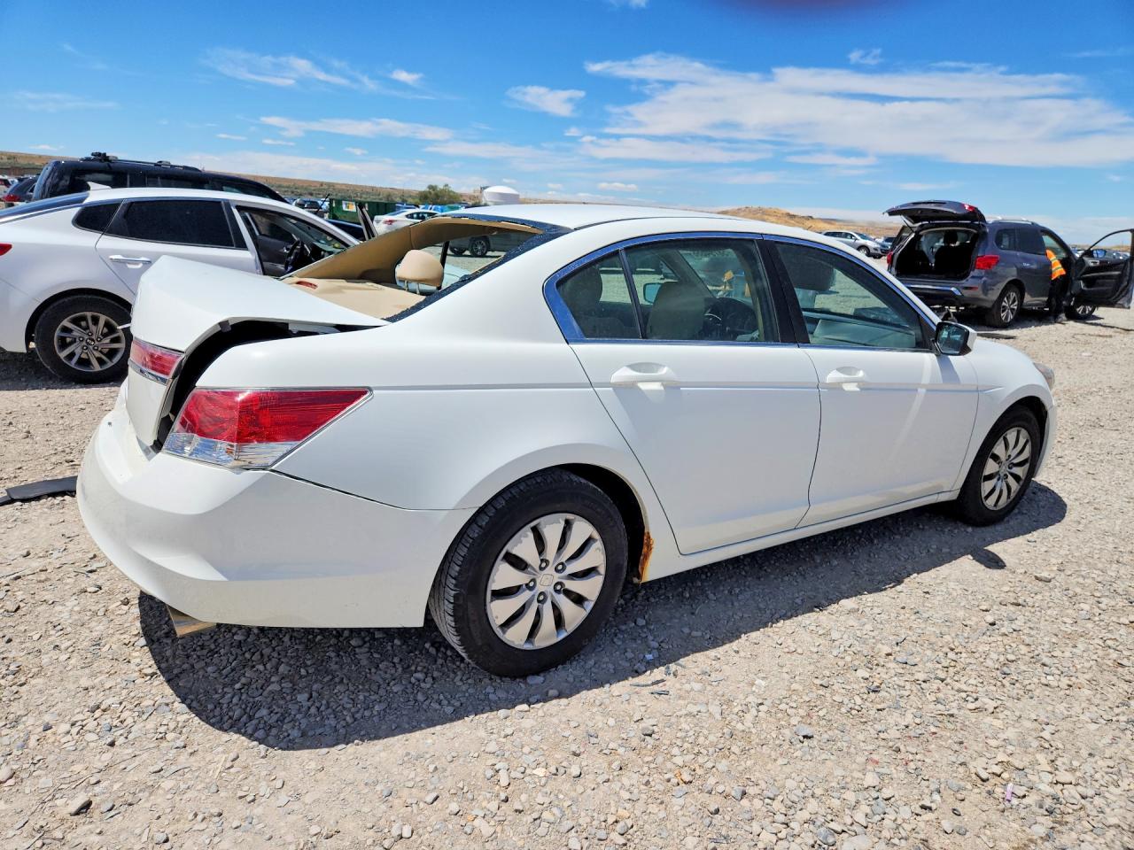 2012 Honda Accord Lx White vin: 1HGCP2F39CA078587