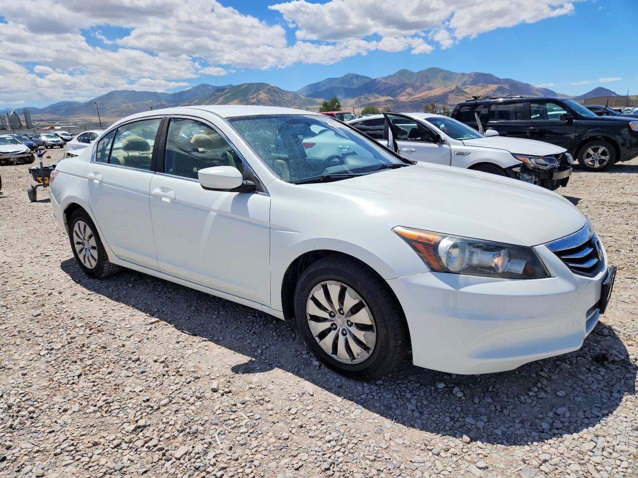 2012 Honda Accord Lx White vin: 1HGCP2F39CA078587