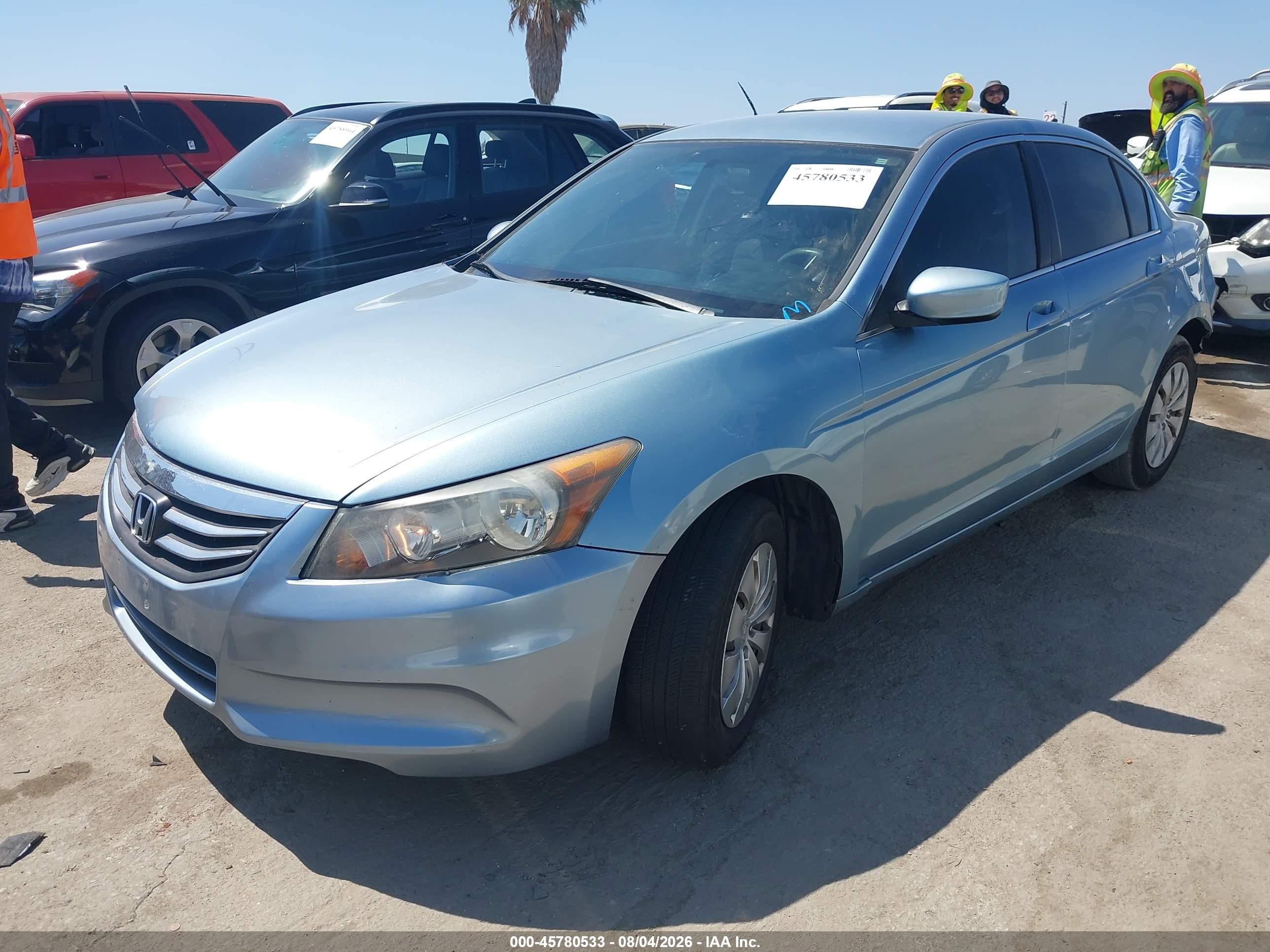 2012 Honda Accord Sdn Lx Blue vin: 1HGCP2F39CA100698