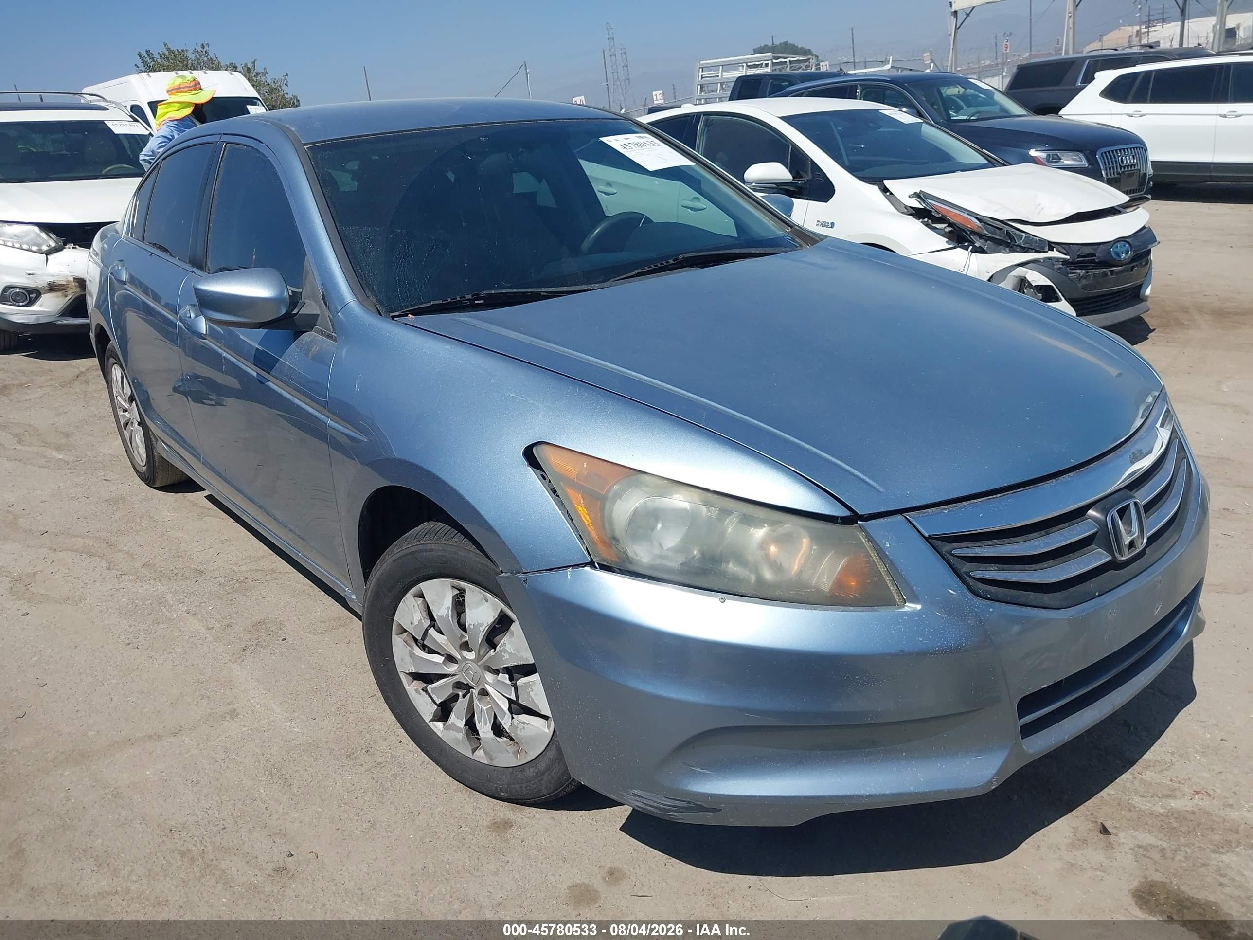 2012 Honda Accord Sdn Lx Blue vin: 1HGCP2F39CA100698