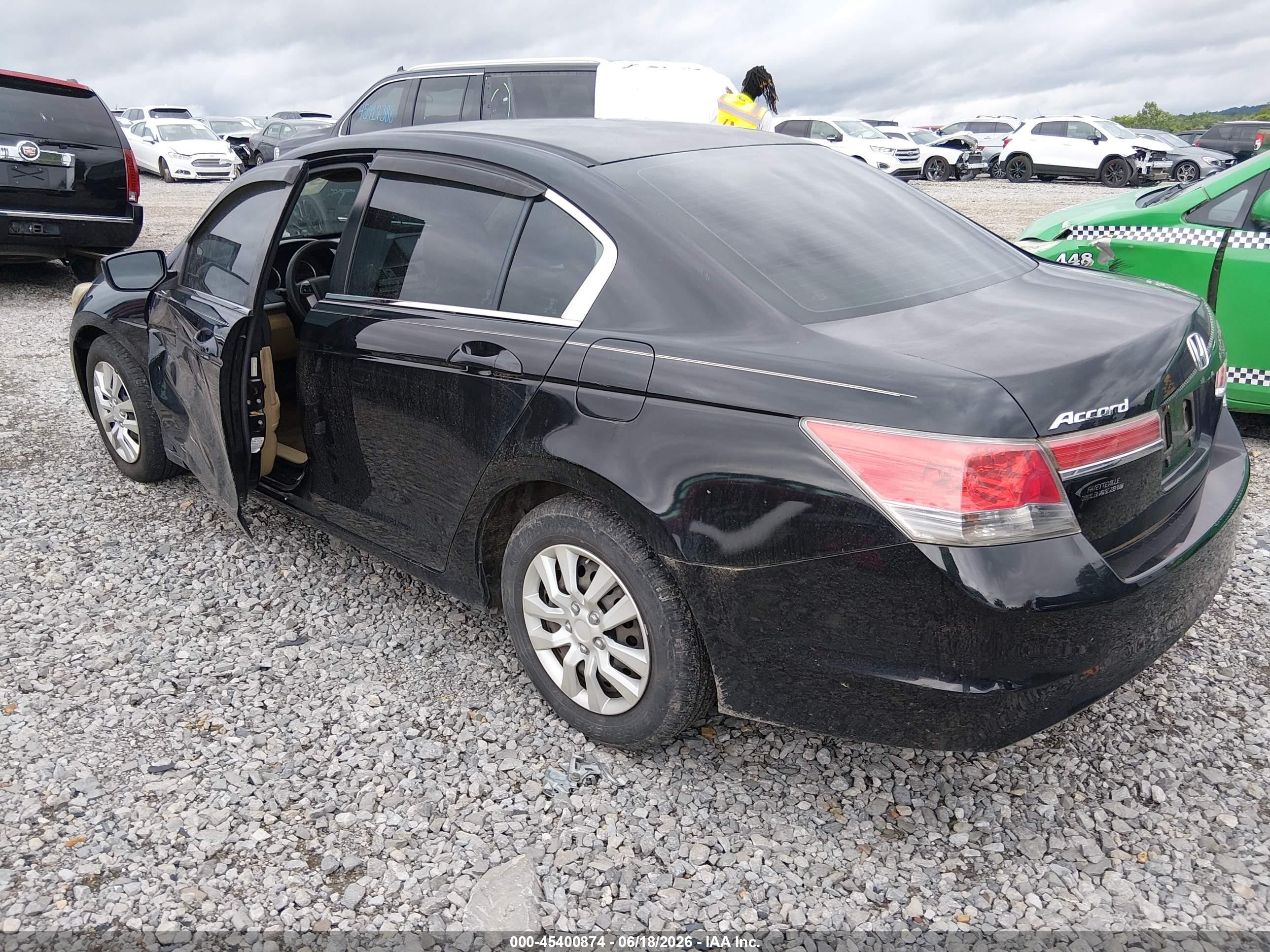 2012 Honda Accord 2.4 Lx Black vin: 1HGCP2F39CA111135