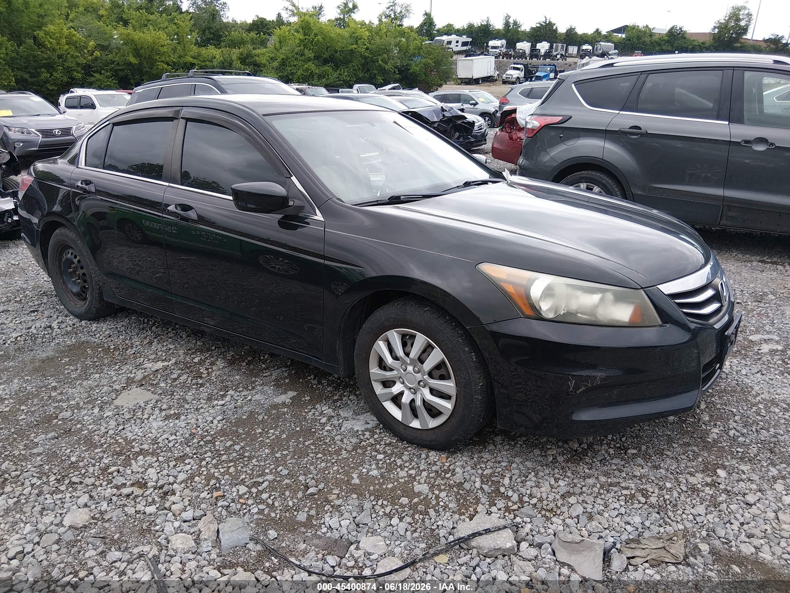 2012 Honda Accord 2.4 Lx Black vin: 1HGCP2F39CA111135