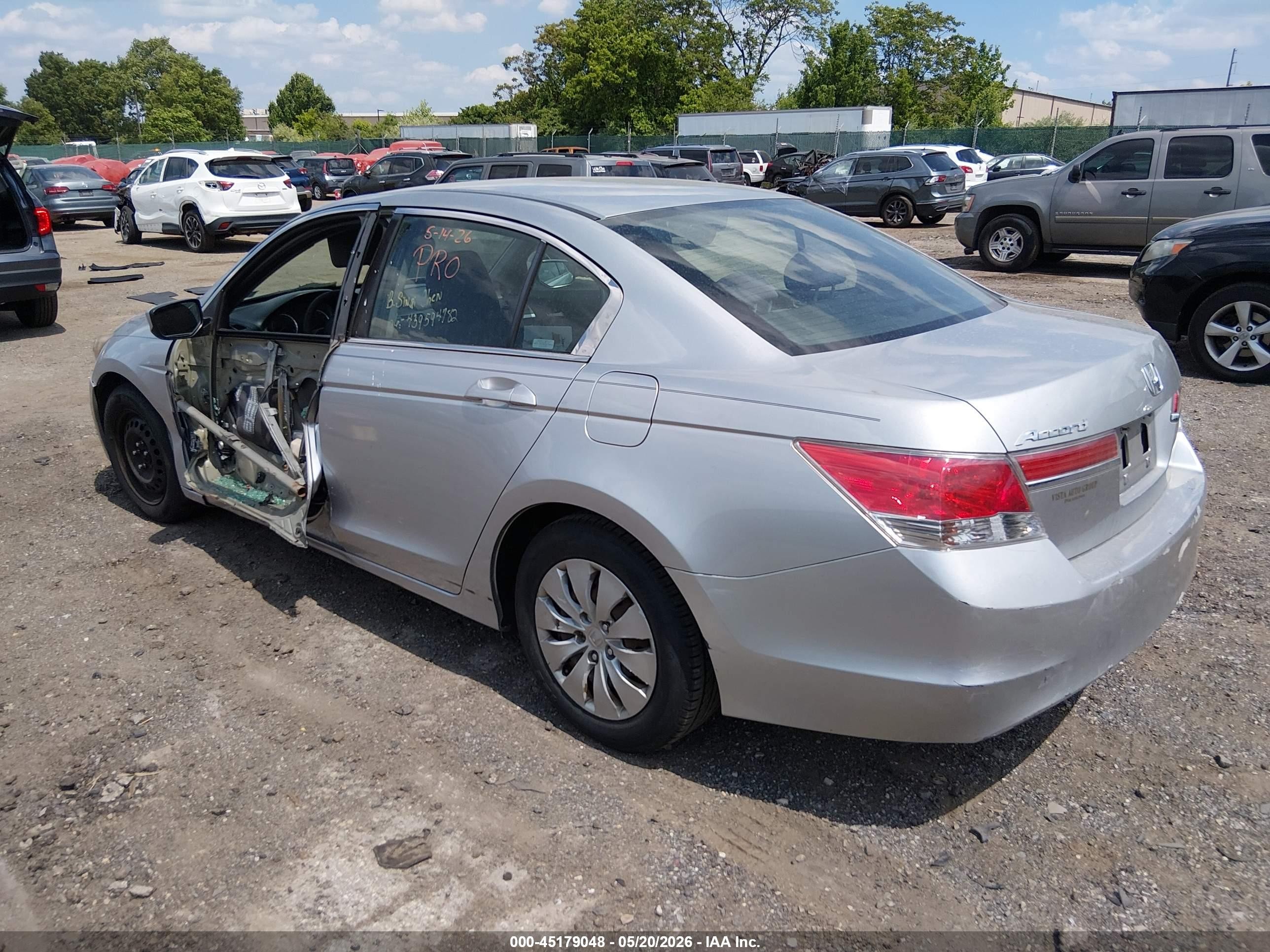 2012 Honda Accord 2.4 Lx Silver vin: 1HGCP2F39CA132616