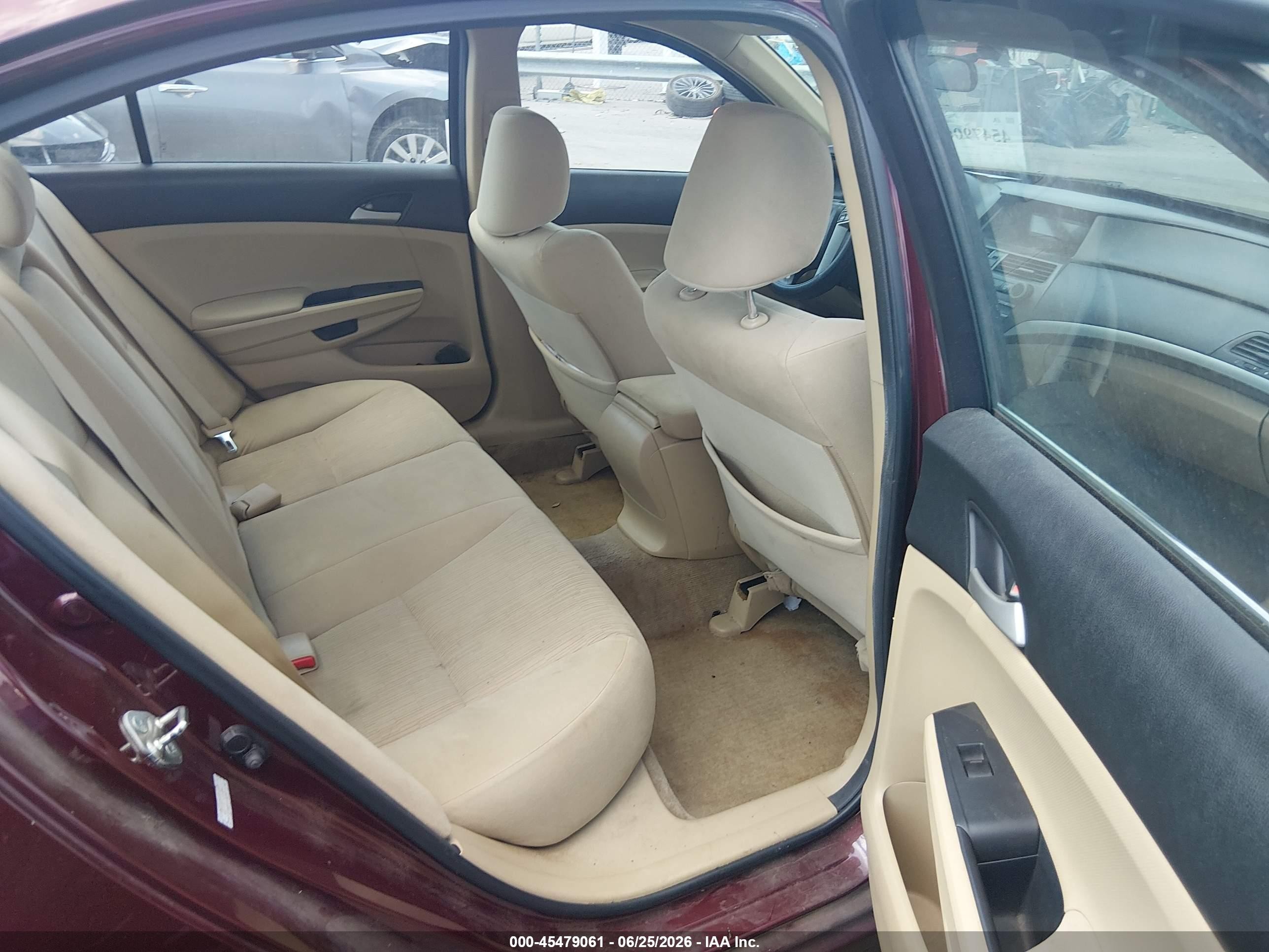 2012 Honda Accord 2.4 Lx Burgundy vin: 1HGCP2F39CA144488
