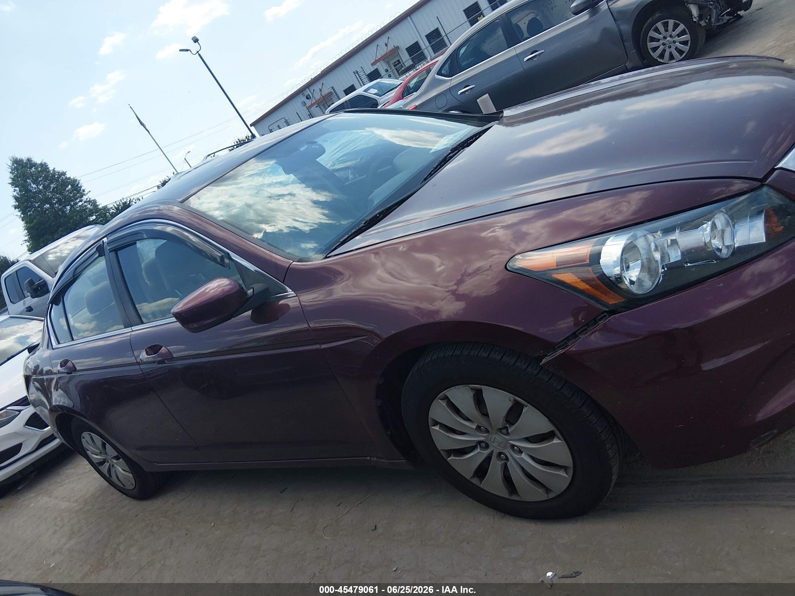 2012 Honda Accord 2.4 Lx Burgundy vin: 1HGCP2F39CA144488