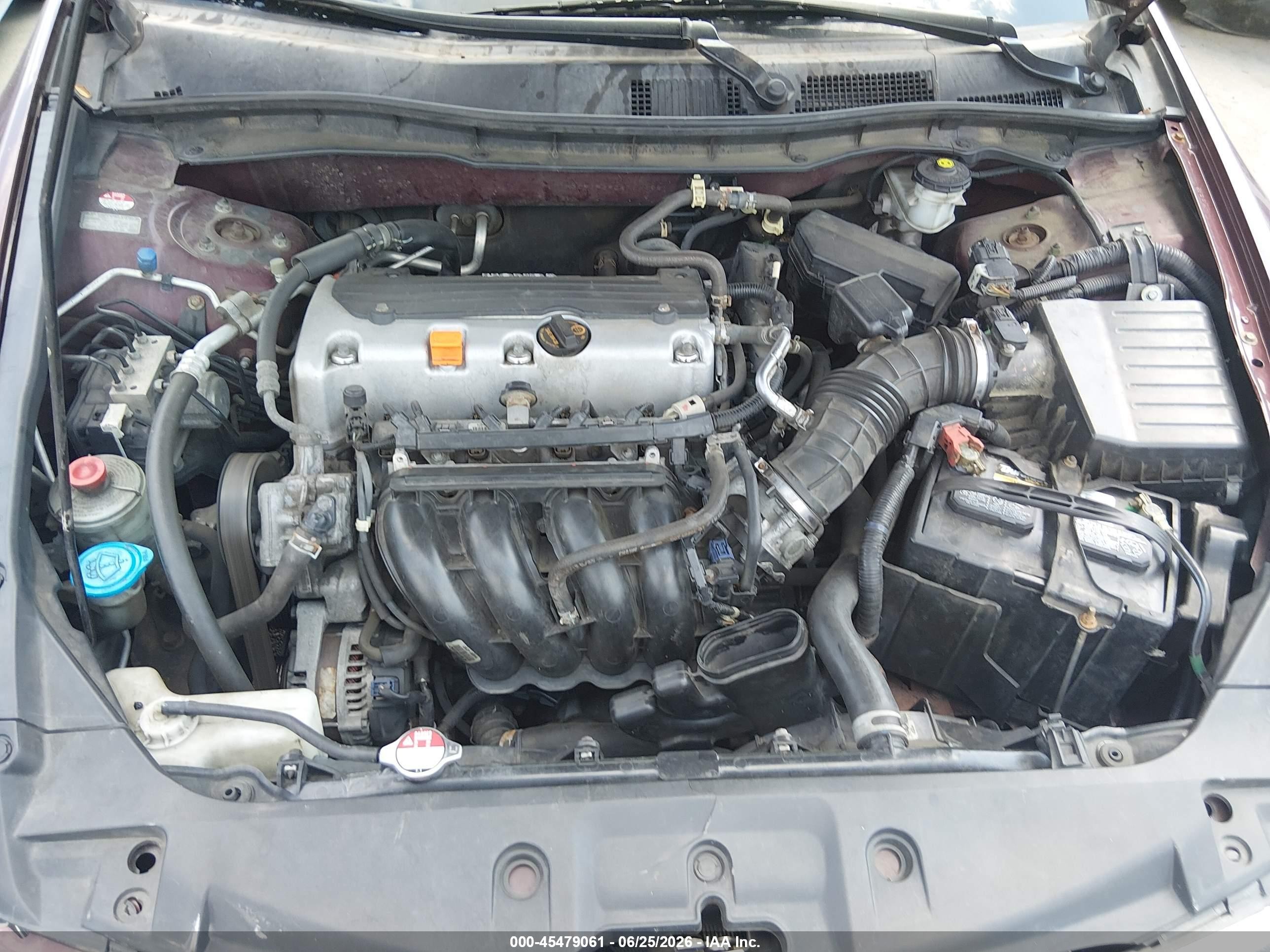 2012 Honda Accord 2.4 Lx Burgundy vin: 1HGCP2F39CA144488