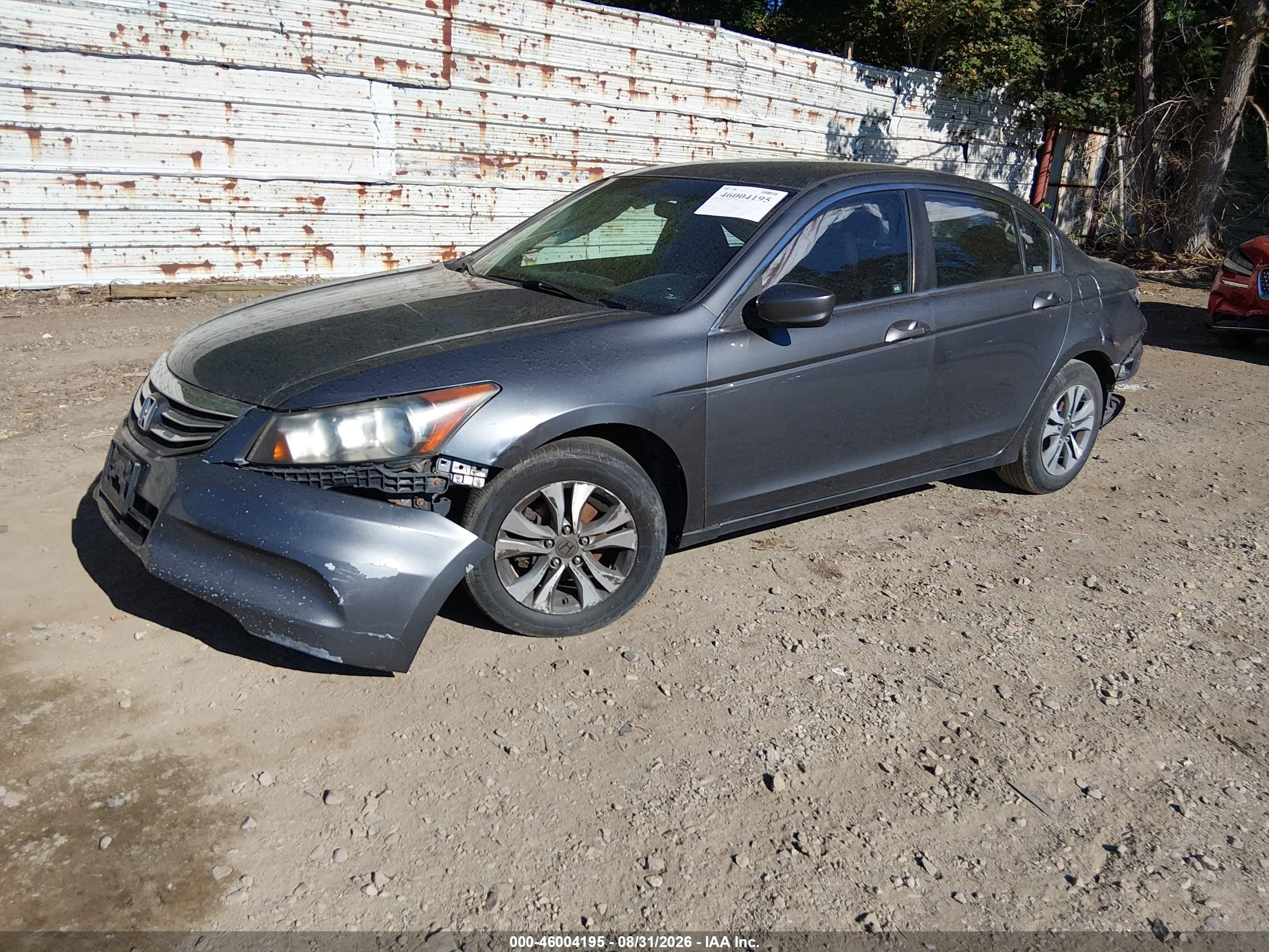 2012 Honda Accord 2.4 Lx Gray vin: 1HGCP2F39CA156639