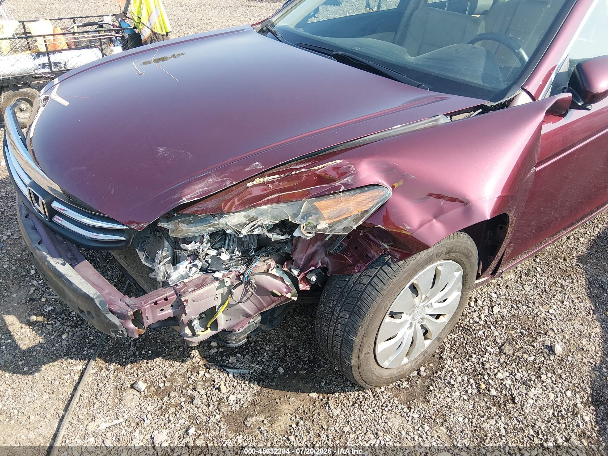 2012 Honda Accord Sdn Lx Темно-бордовый vin: 1HGCP2F39CA241657