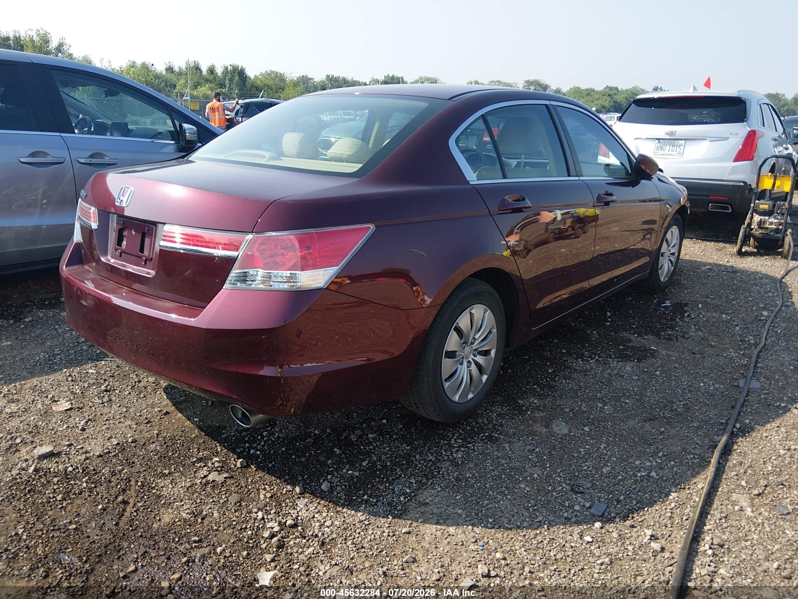 2012 Honda Accord Sdn Lx Темно-бордовый vin: 1HGCP2F39CA241657