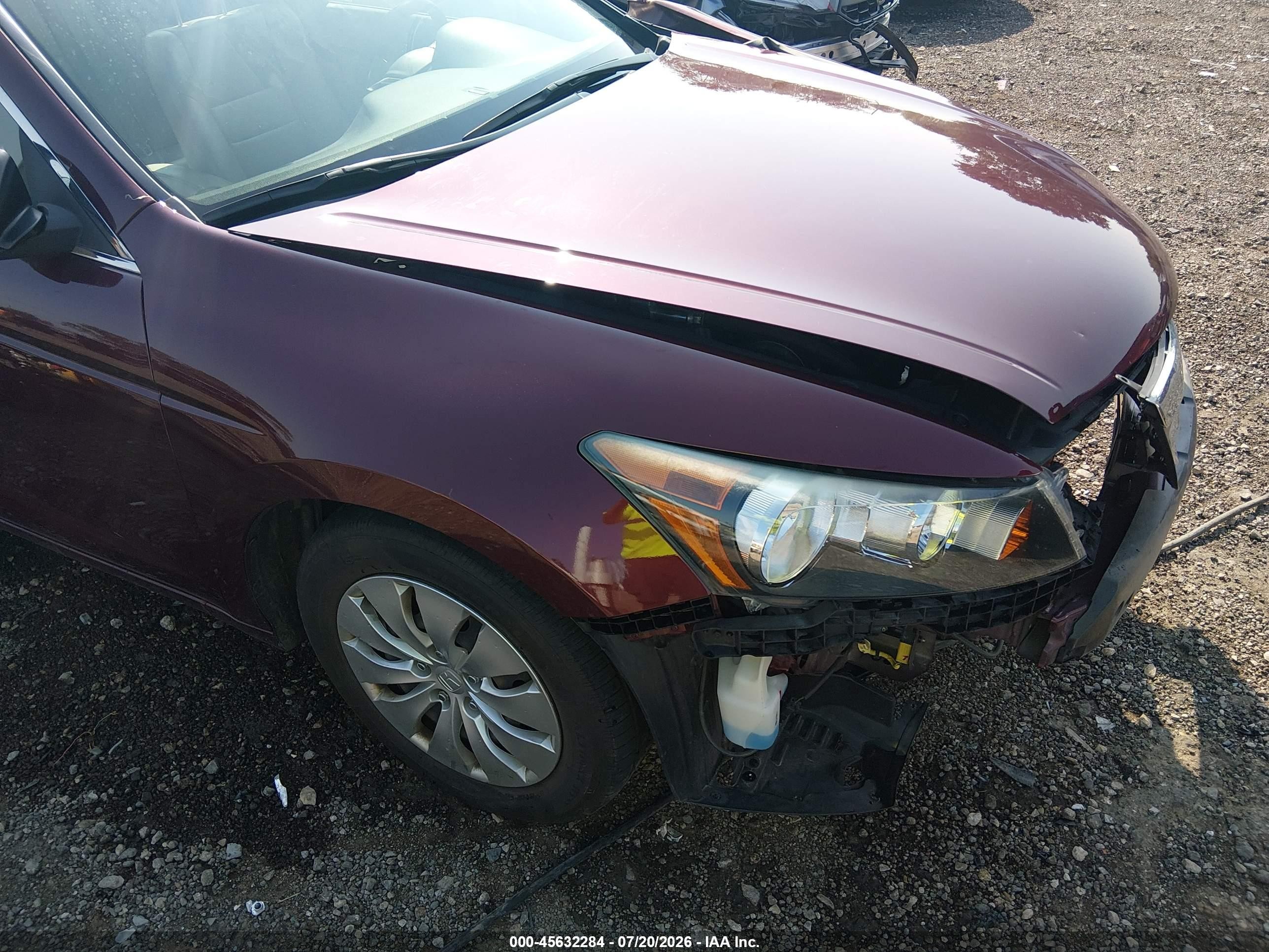 2012 Honda Accord Sdn Lx Темно-бордовый vin: 1HGCP2F39CA241657